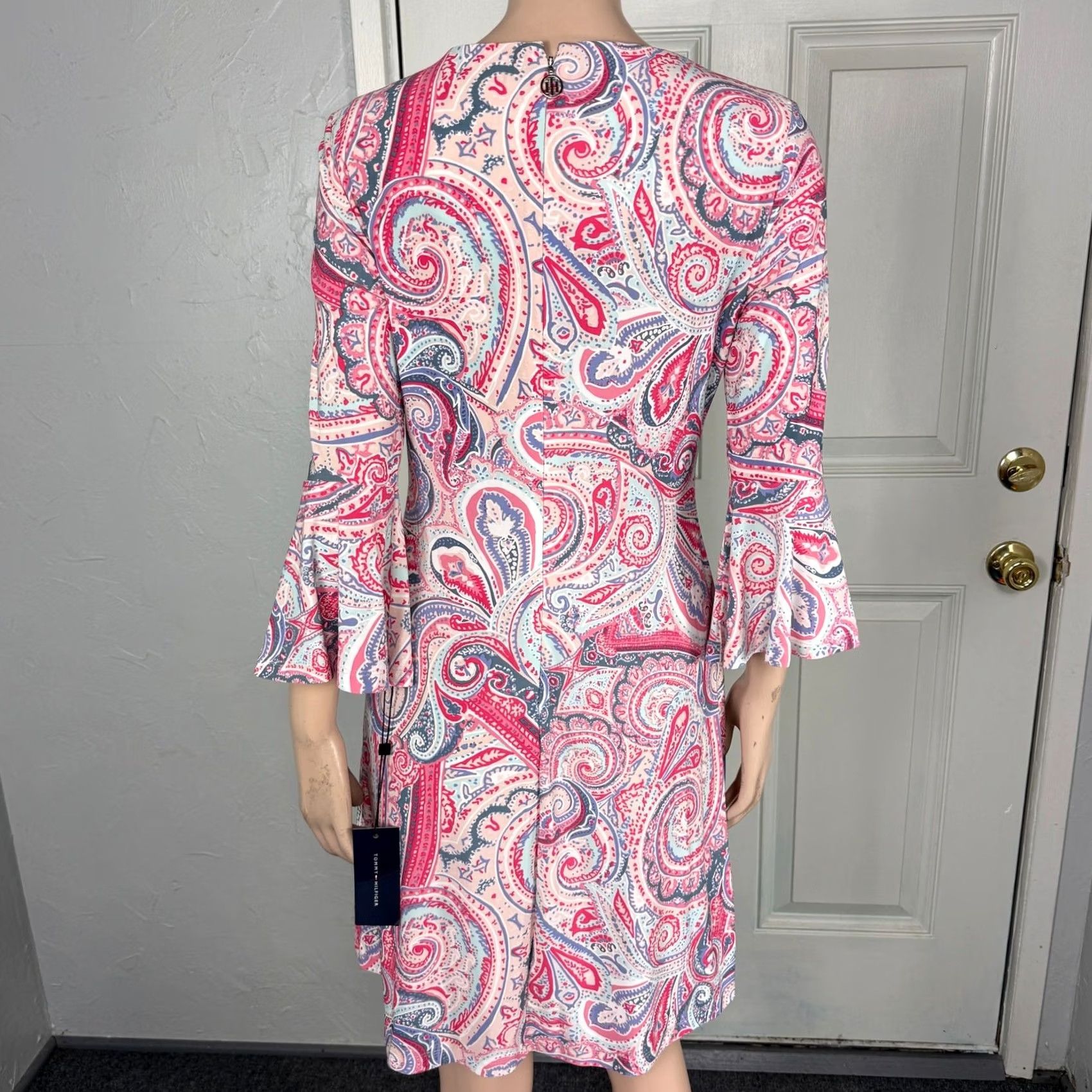 Tommy Hilfiger Tommy Hilfiger Dress 4 Career Pink Polyester Floral Shift Size S / US 4 / IT 40 - 4 Thumbnail