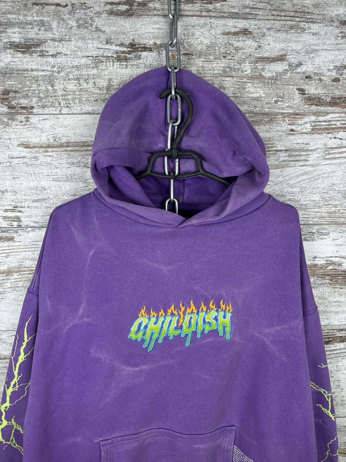 Designer Childish Robs Motors 90s Purple Hoodie Big Logo Y2K Racing Size US M / EU 48-50 / 2 - 2 Thumbnail