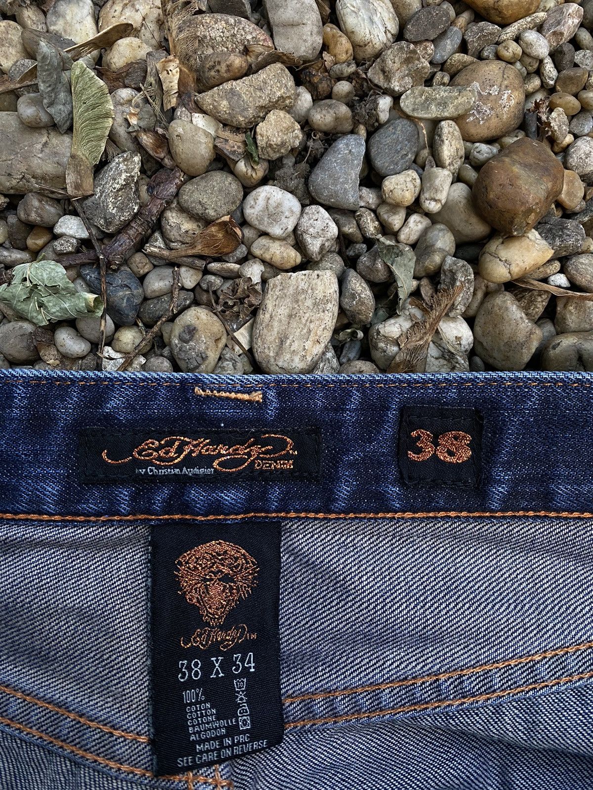 Ed Hardy × Vintage Vintage Ed Hardy Embroidered Logo Jeans Size US 38 / EU 54 - 8 Thumbnail