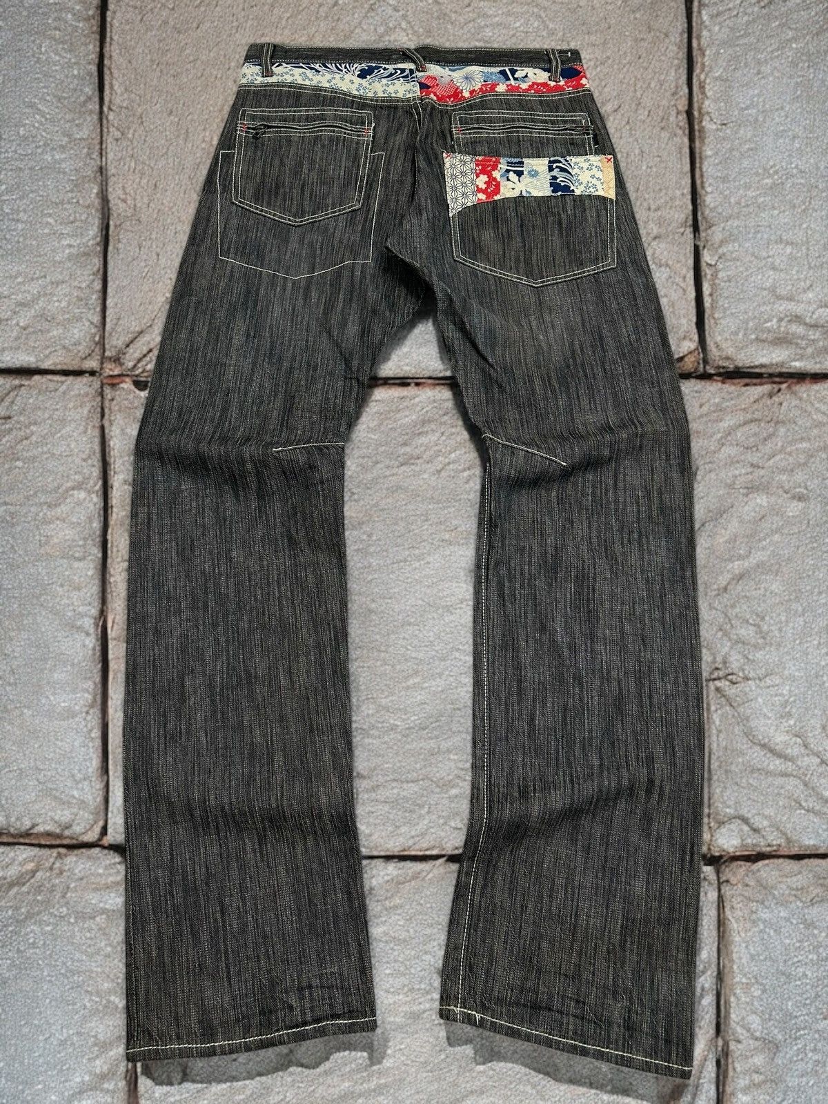 20471120 × GOSTAR DE FUGA × Japanese Brand Wild Khakis Japanese Grunge Karakuri Pocket Backside Sakura Size US 33 - 1 Thumbnail
