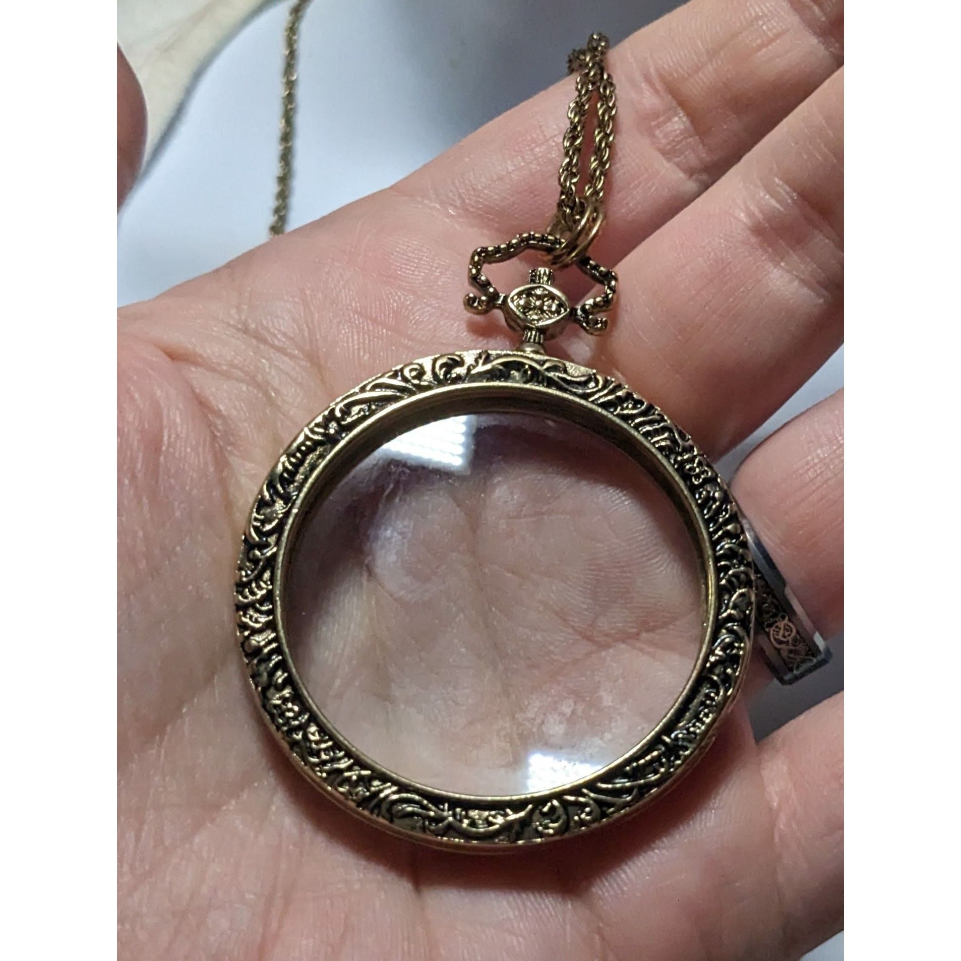 Other Gold Tone Magnifying Glass Pendant Necklace Size ONE SIZE - 2 Thumbnail