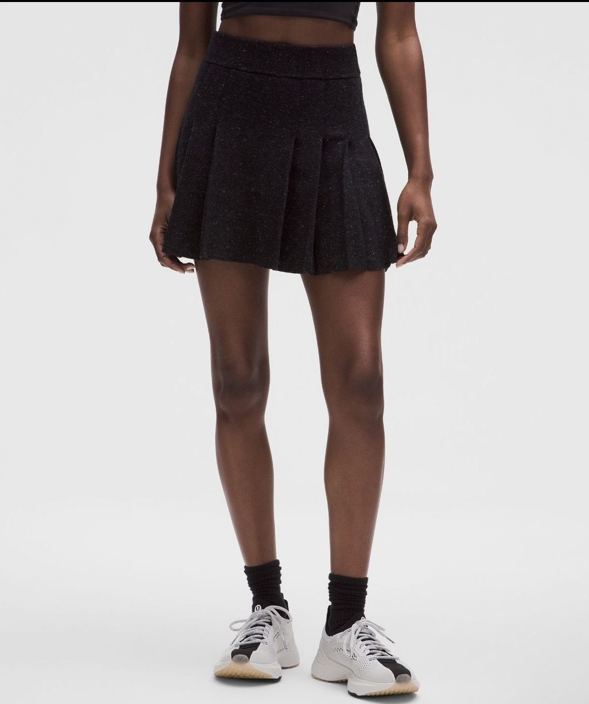Lululemon Lululemon Ribbed Merino Wool Pleated Skirt Heathered Black Size 34" / US 12 / IT 48 - 5 Thumbnail
