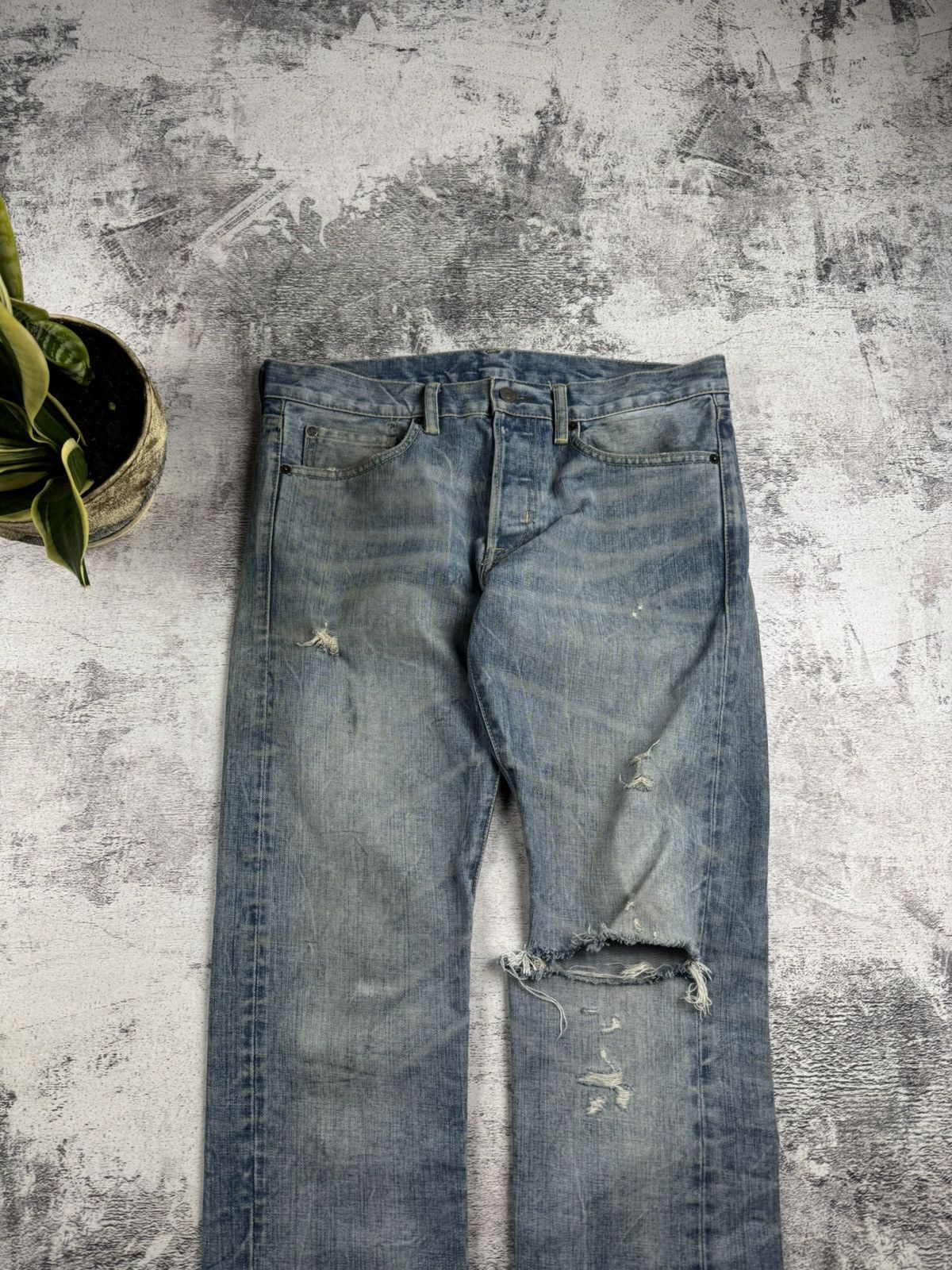 Denim & Supply Ralph Lauren Vintage Denim & Supply 32/34 Ralph Lauren Slim Distressed Jeans Pants Trousers Size US 32 / EU 48 - 6 Thumbnail