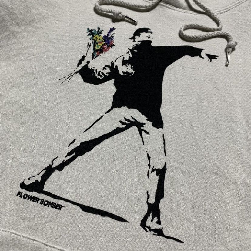 Japanese Brand BANSKY BRANDALISED FLOWER BOMBER UNITED ARROWS HOODIE Size US M / EU 48-50 / 2 - 3 Thumbnail