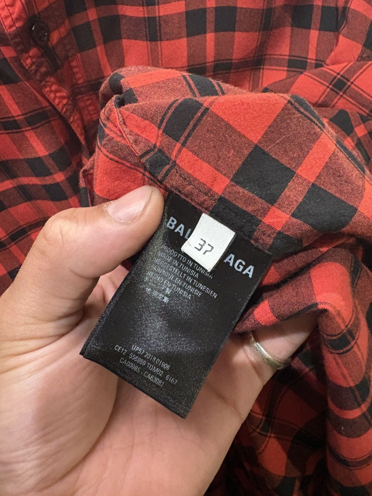 Balenciaga Plaid Red balenciaga shirt Size US L / EU 52-54 / 3 - 7 Thumbnail