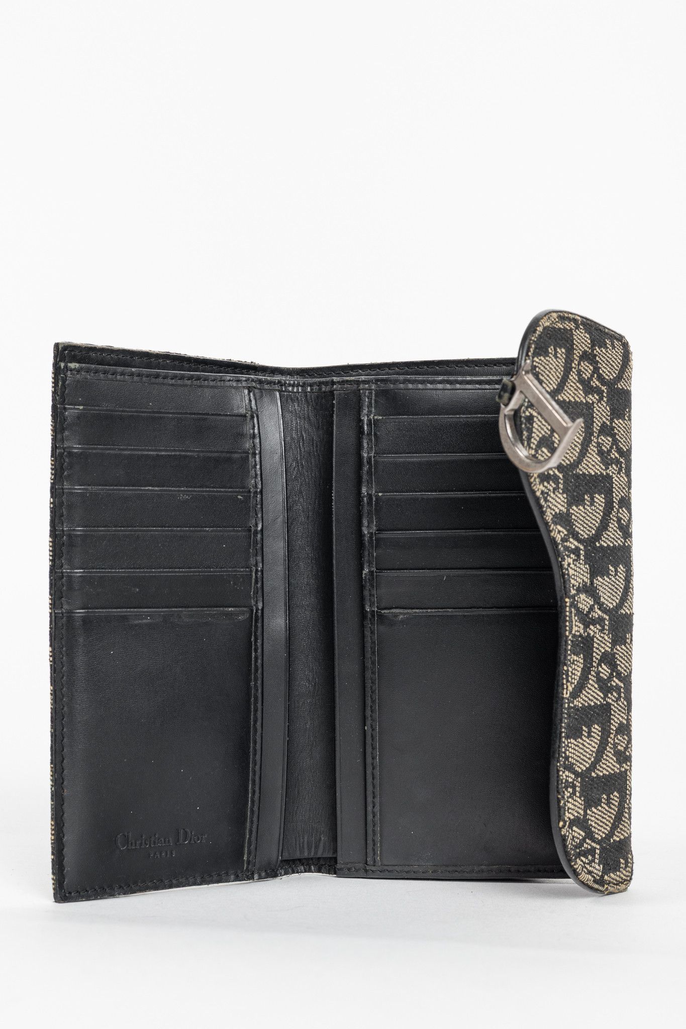 Dior Christian Dior Saddle Noir Logo-Monogram Canvas Wallet Size ONE SIZE - 8 Thumbnail