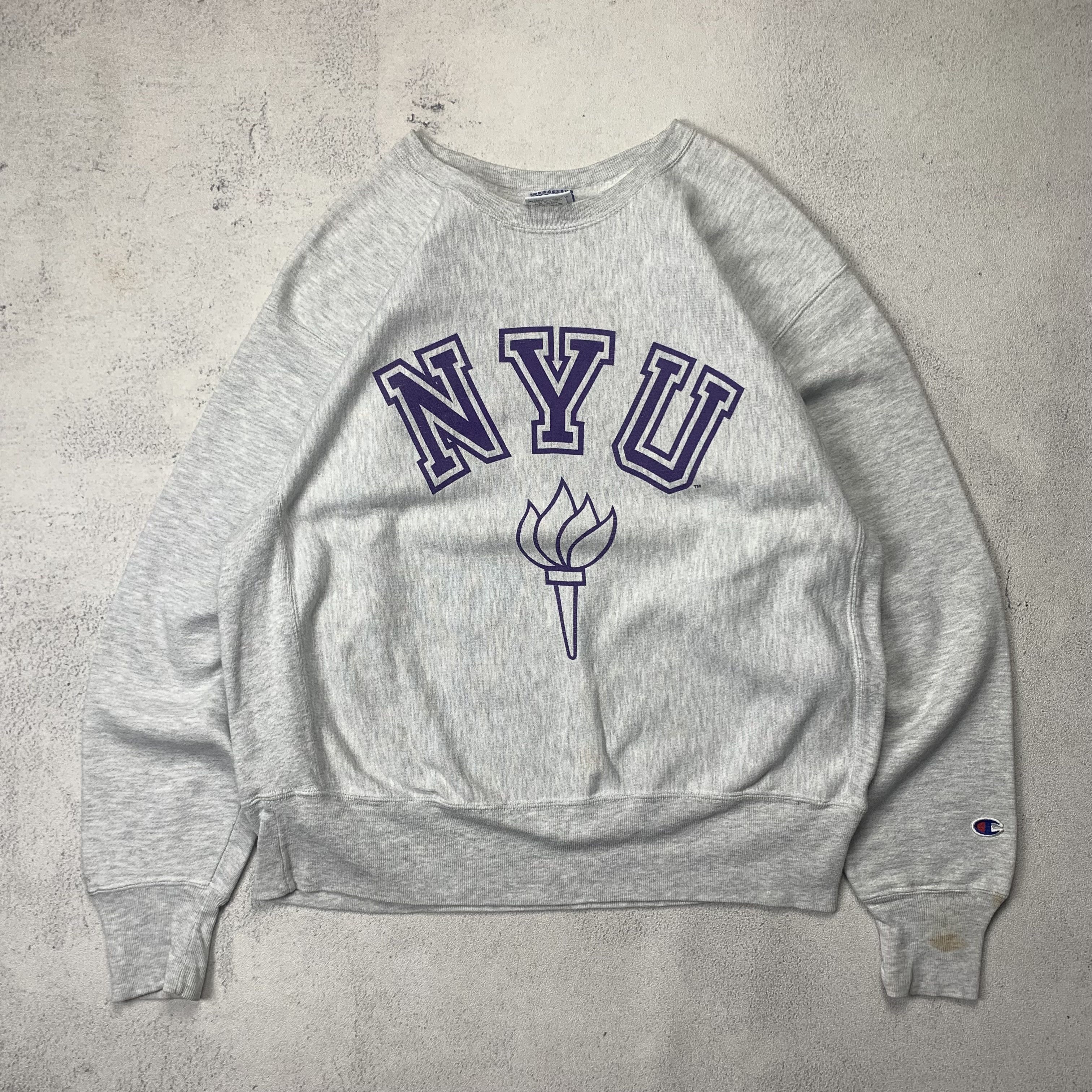 Reverse Weave Vintage Nyu Sweater Vtg 80s CHAMPION NYU Sweatshirt