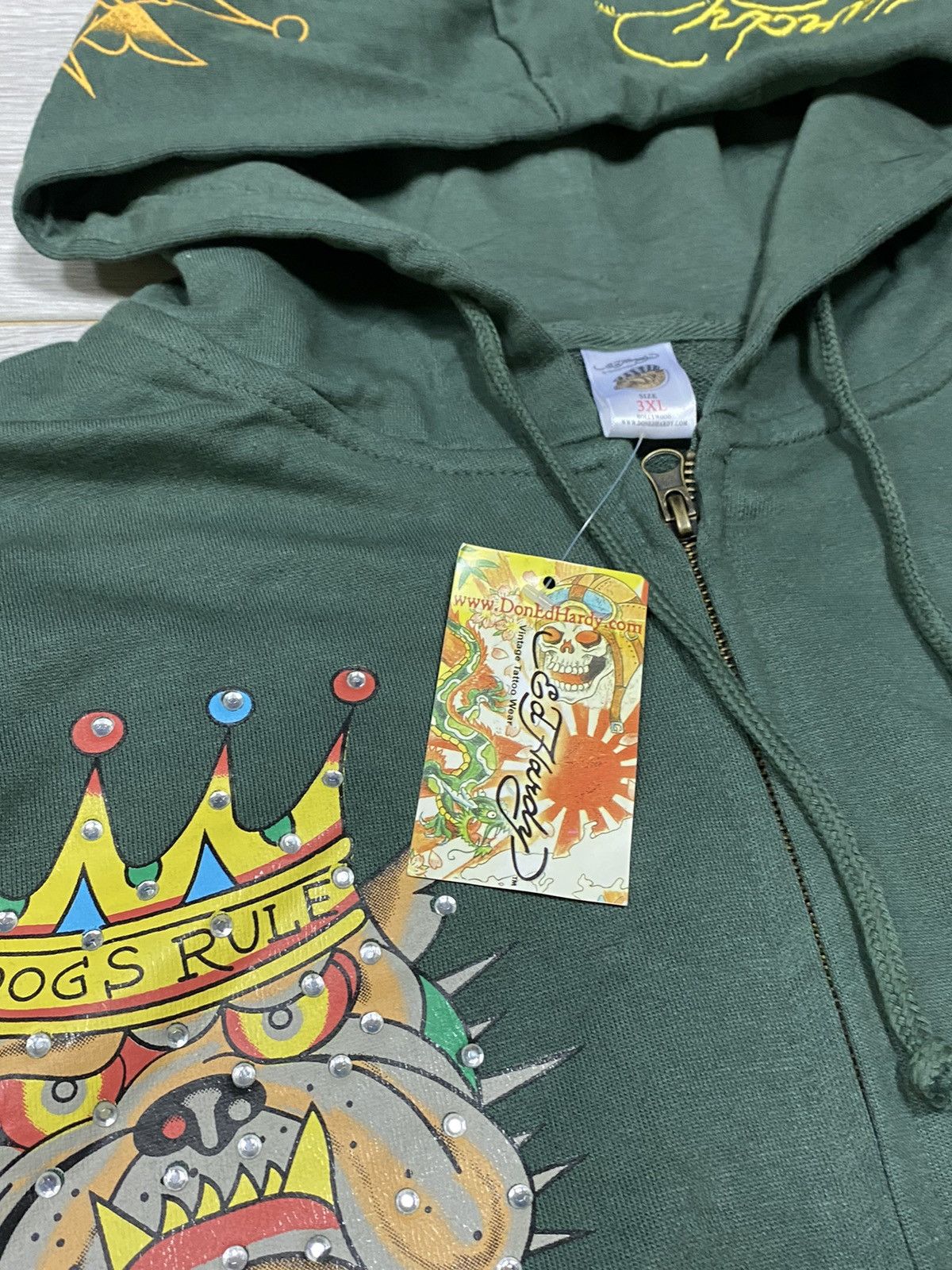 Ed Hardy Ed Hardy 🐶 vintage dogs rule big logo hoodie Size US XXL / EU 58 / 5 - 5 Thumbnail