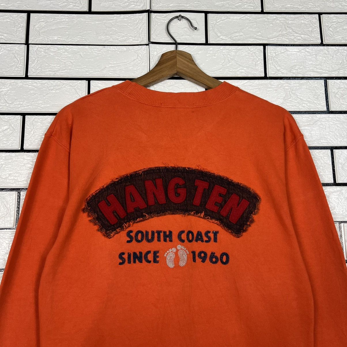 Hang Ten Y2k Vintage HANG TEN Big Logo Crewneck Sweatshirt #3942-C180 Size US S / EU 44-46 / 1 - 2 Thumbnail