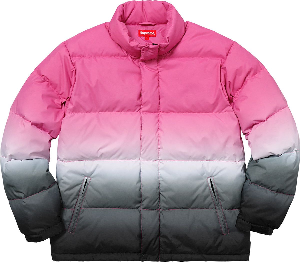 image of Supreme Gradient Puffy Jacket in Pink, Men's (Size Medium)