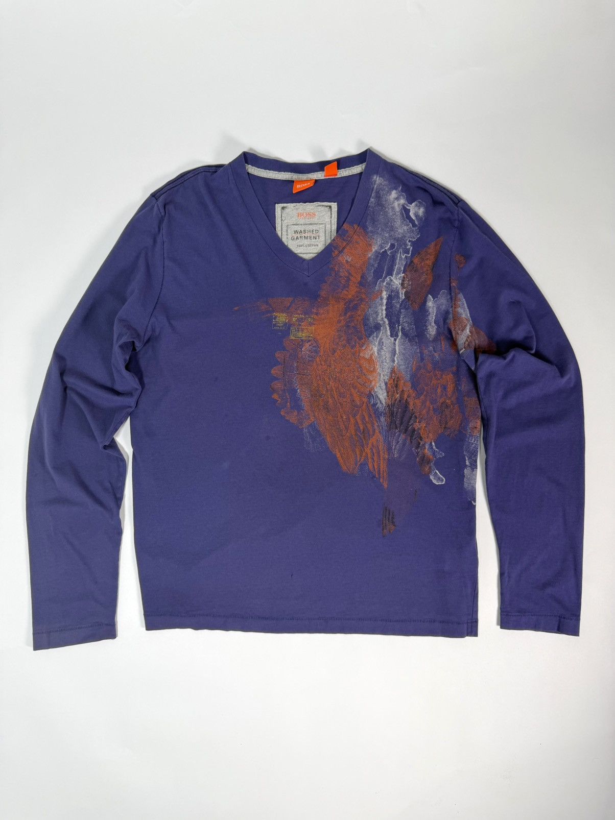 Hugo Boss Hugo Boss Orange Abstract L/S T-Shirt Size US L / EU 52-54 / 3 - 1 Thumbnail