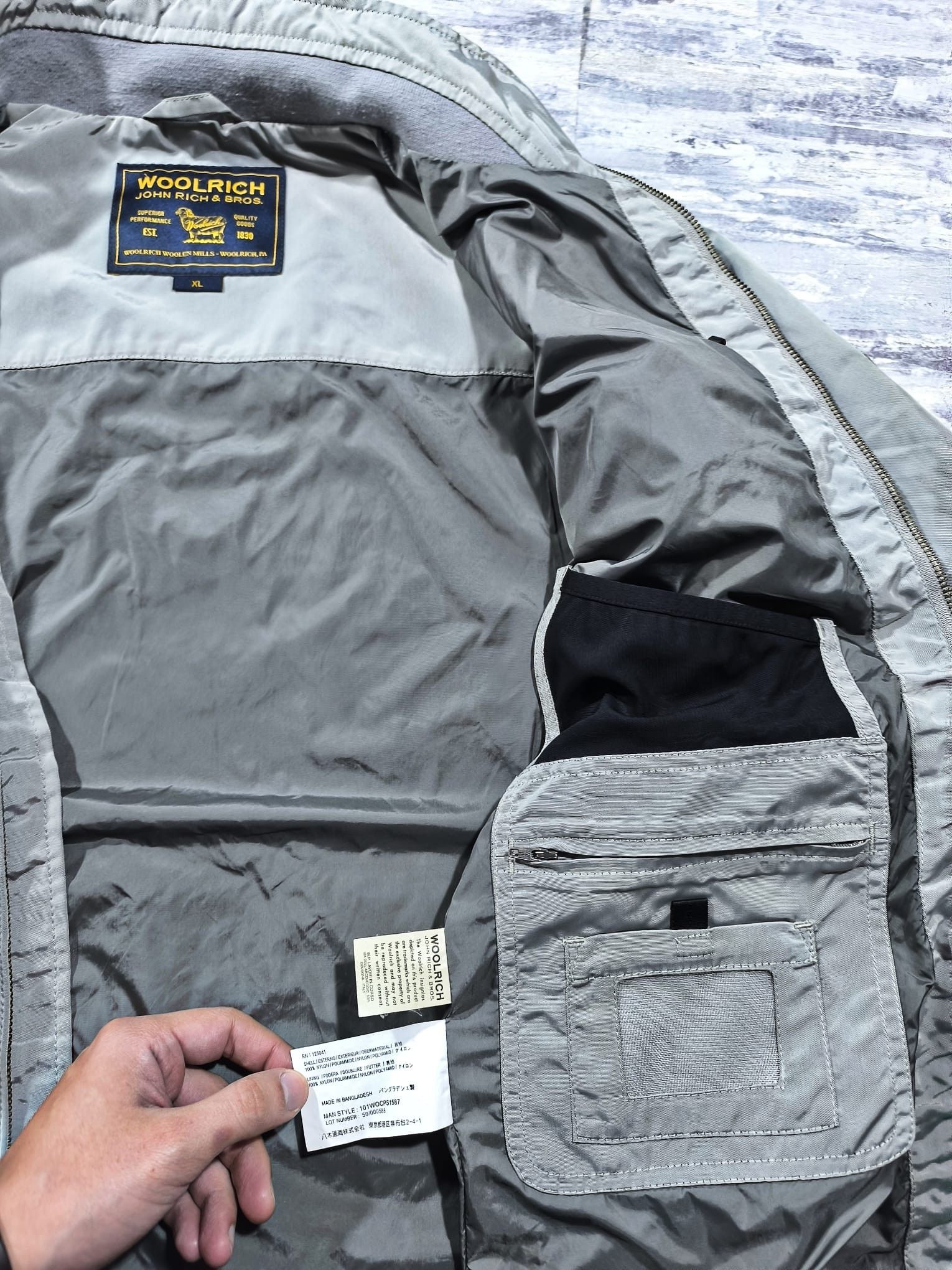 Woolrich Woolen Mills woolrich luxury metallic grey light jacket Size US L / EU 52-54 / 3 - 11 Thumbnail
