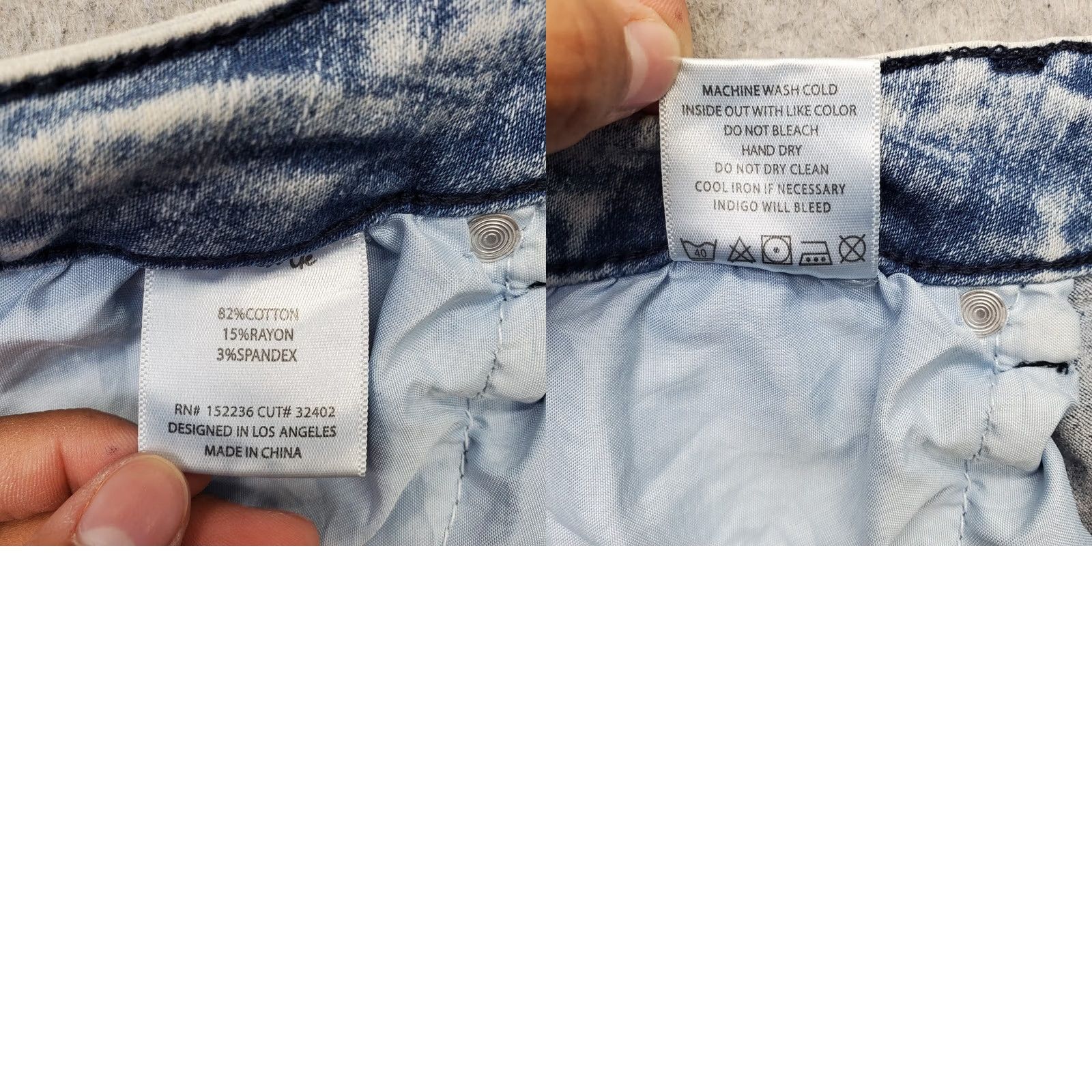Vintage Between Womens Size 7 Between Us Cargo Jeans Denim Stretch Pockets Skinny Regular Blue 27" Inseam 34.5" Outseam Pre-owned Size 28" / US 6 / IT 42 - 8 Thumbnail