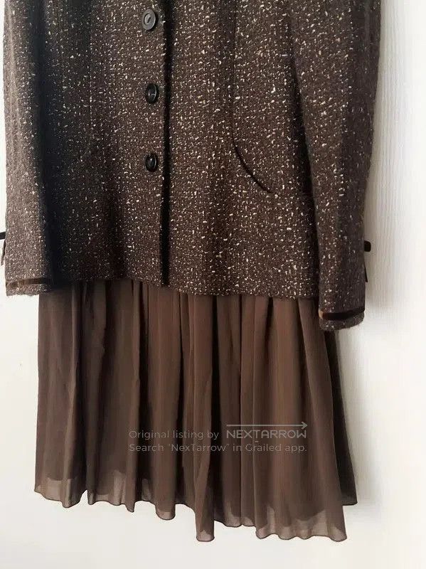 Lanvin Lanvin Brown Pleated Short Skirt for Women . Size 23" - 9 Thumbnail