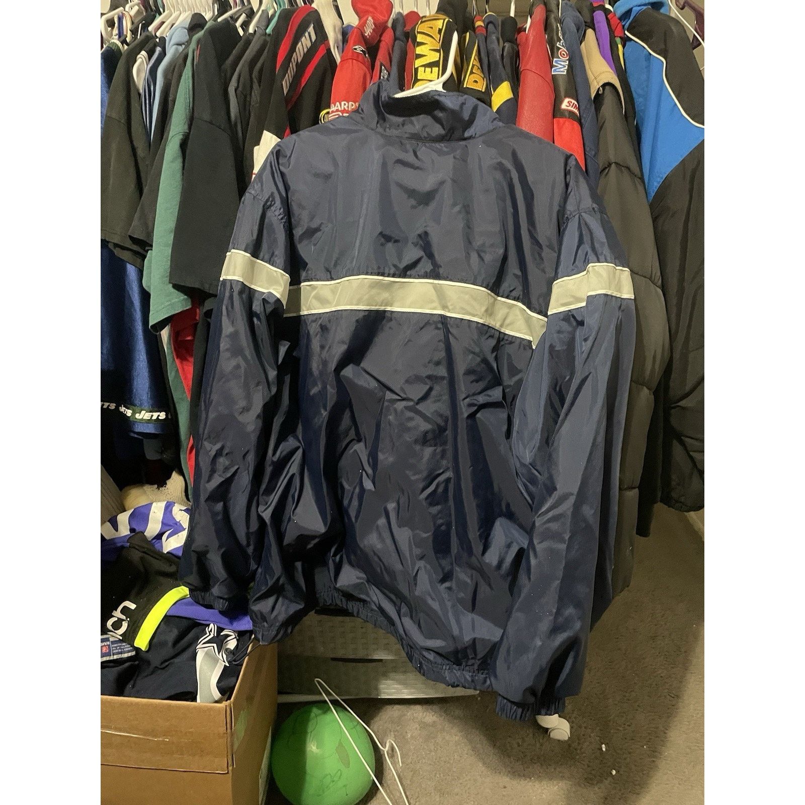 Nike Size L- VTG 90’s Nike Navy Blue Gray Windbreaker Zip Jacket Size US L / EU 52-54 / 3 - 2 Thumbnail