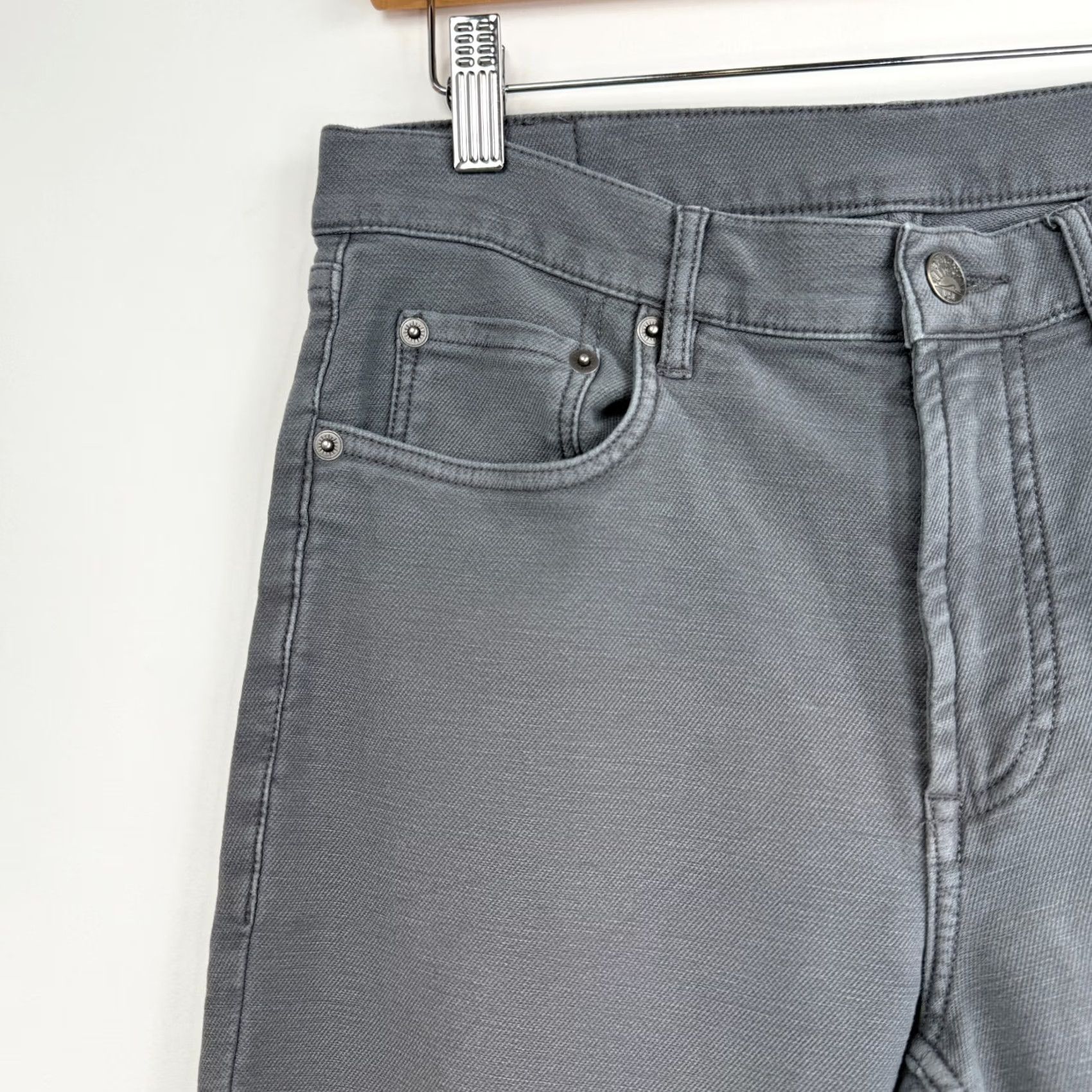 Faherty Faherty Slim Chino Pants Mens 29 Gray 5-Pocket 29x31 Stretch Flat Front Casual City Preppy Size US 29 - 3 Thumbnail