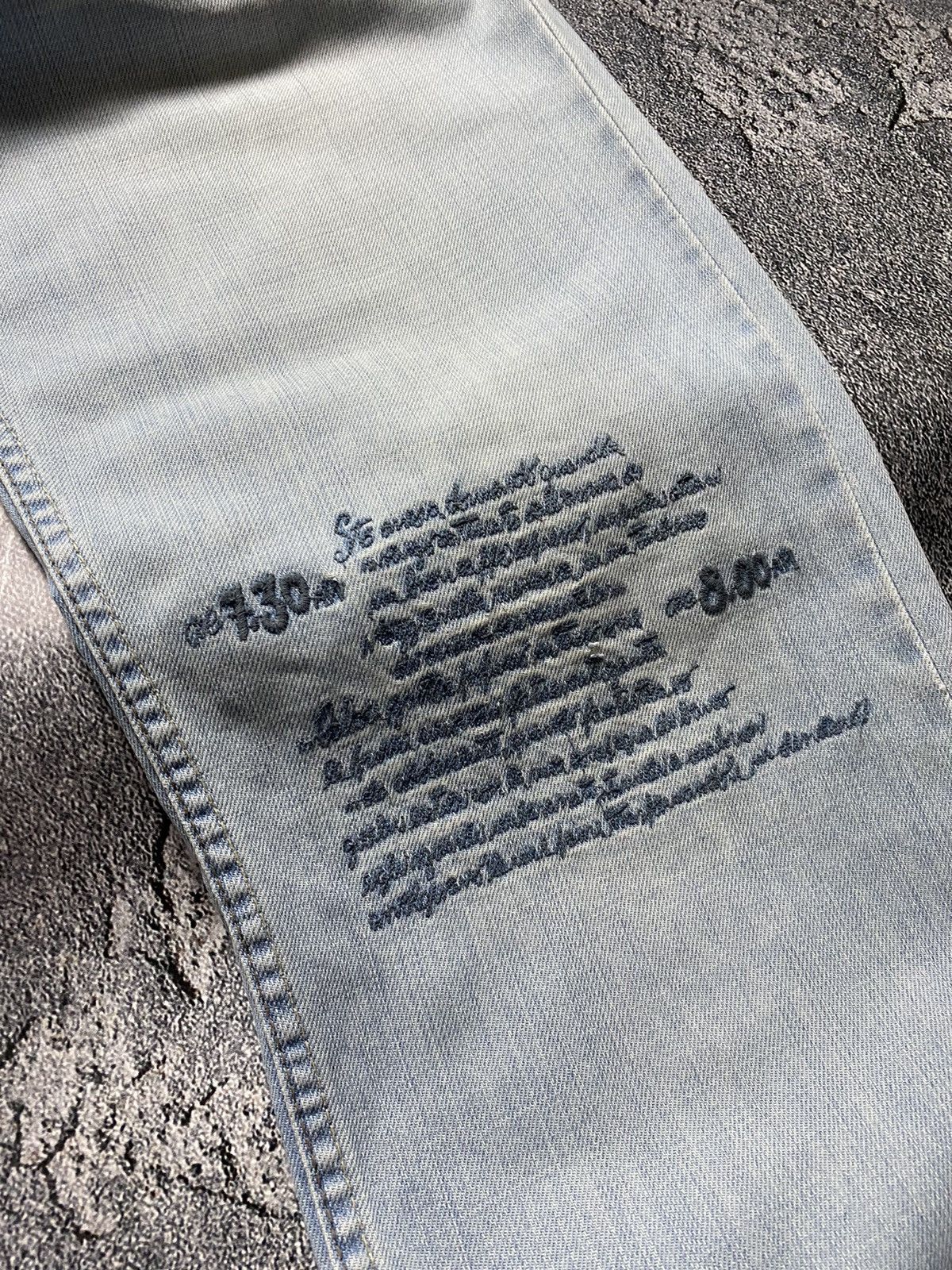 Anime × Japanese Brand Egoiste VNTG Embroidered Pulls Flare Y2K Jeans Pants Size US 34 / EU 50 - 5 Thumbnail