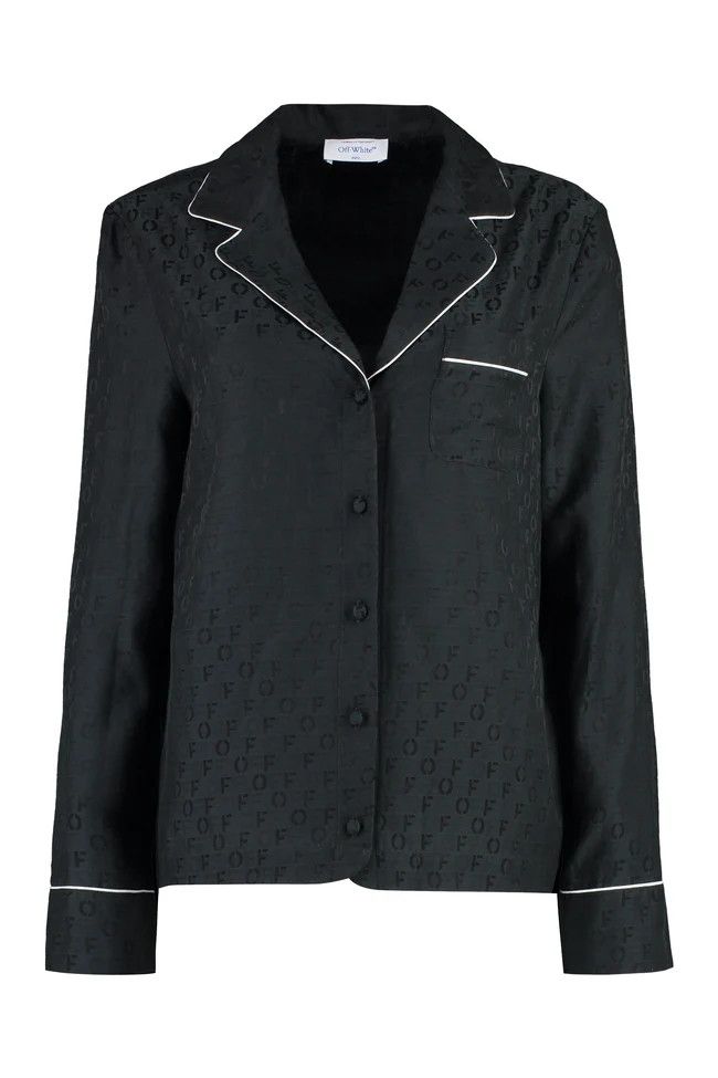Off-White o1y1225 Patterned Shirt in Black/White Size M / US 6-8 / IT 42-44 - 1 Thumbnail