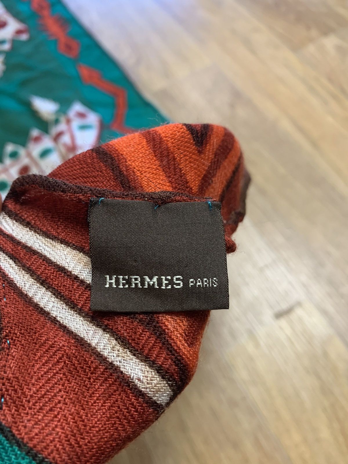 Hermes Hermes Cosmogonie Apache Cashmere Wool Silk Shawl Scarf Size ONE SIZE - 3 Thumbnail