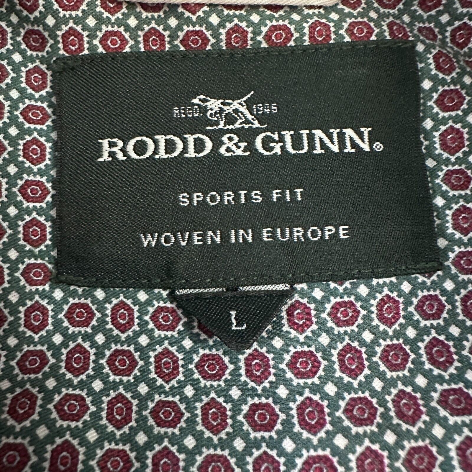 Rodd & Gunn Rodd & Gunn Shirt Men’s Large Geometric Blue Button Up Size US L / EU 52-54 / 3 - 6 Thumbnail