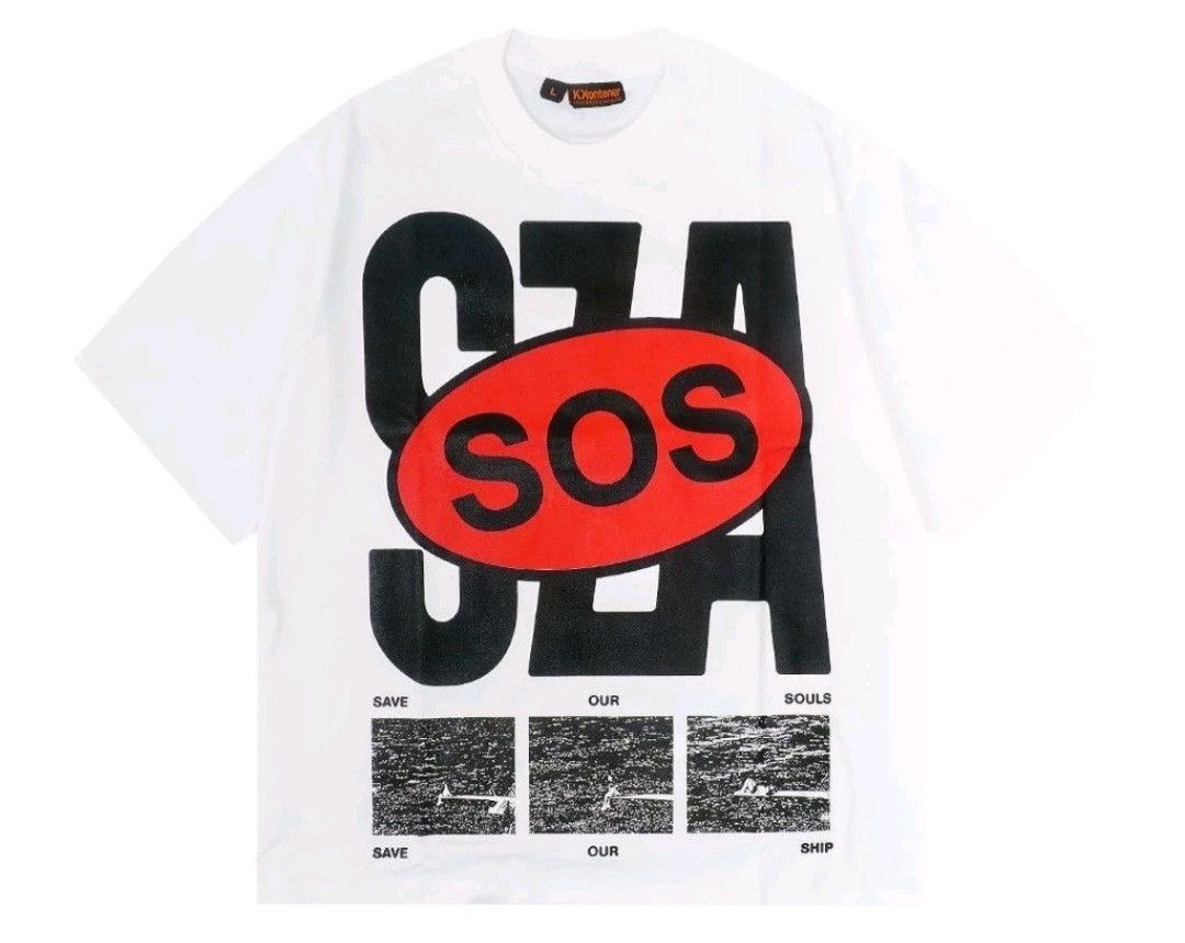 image of Band Tees Sza Sos Save Our Soul Bootleg Shirt in Black, Men's (Size Large)