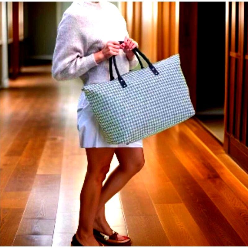 Other LuLu Dharma Houndstooth Weekender Travel Bag Green/Beige OS Size ONE SIZE - 2 Thumbnail