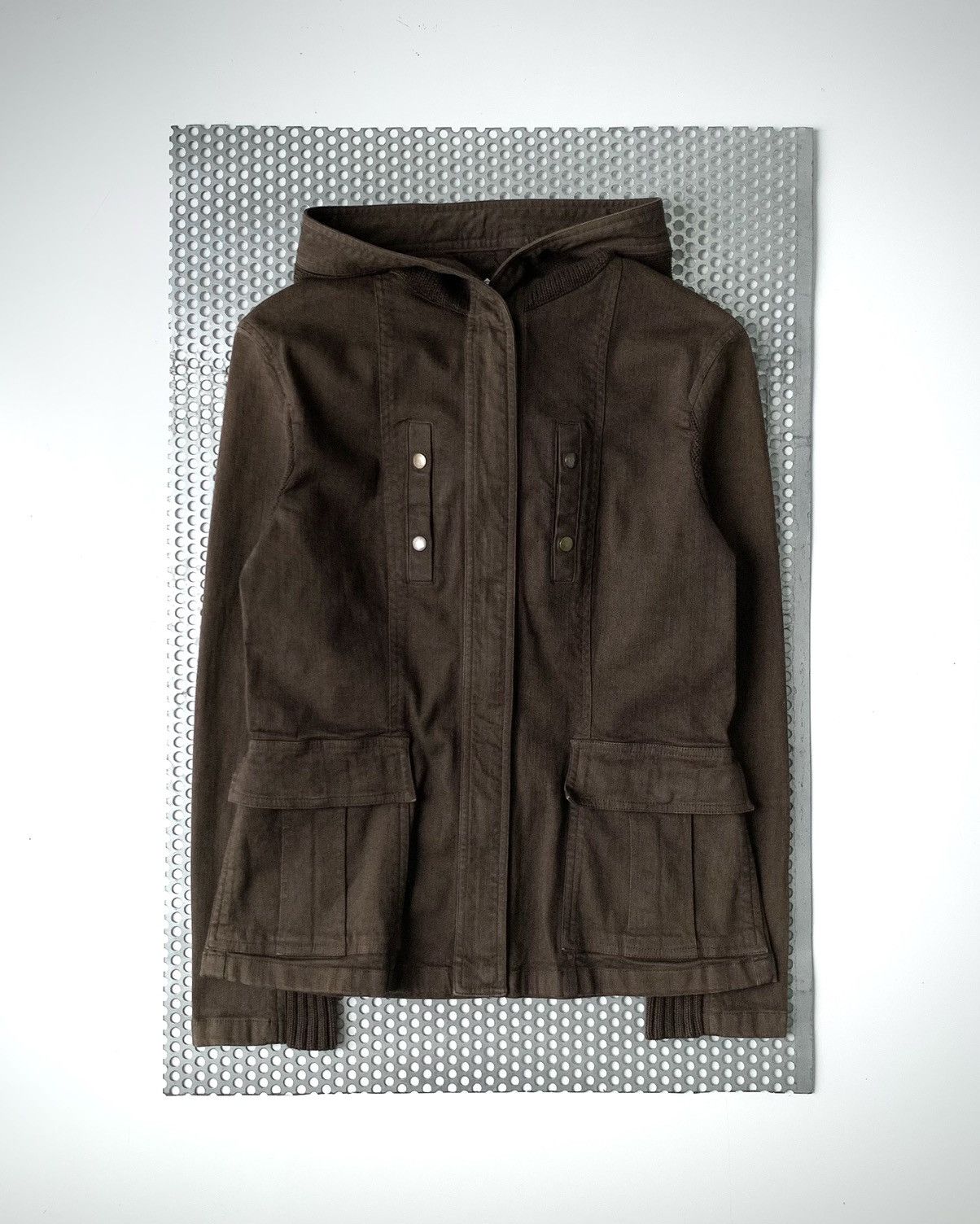 Le Grande Bleu (L.G.B.) 2000S PASSIONE Hybrid Utility Knit-Hood Jacket Size US M / EU 48-50 / 2 - 1 Thumbnail