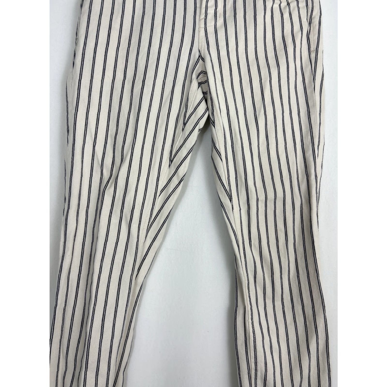 Madewell Madewell striped skinny pants Navy & White Striped Skinny Ankles 30x27 Women Size 27 Regular Inseam 27 Size 27" / US 4 / IT 40 - 3 Thumbnail