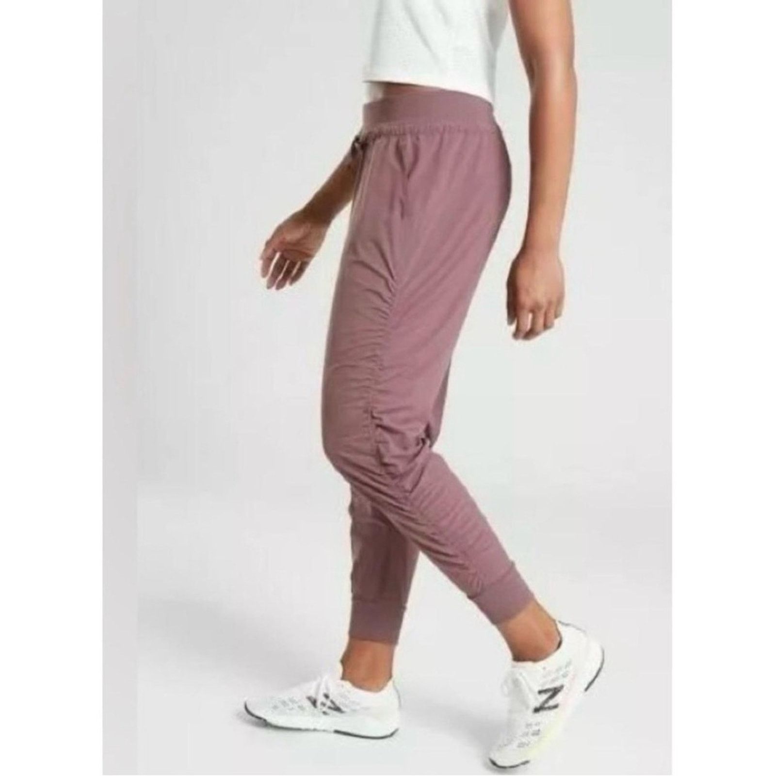 Athleta Athleta Attitude Ruched Jogger Pants Womens 6 VolcanicViolet Size 28" / US 6 / IT 42 - 2 Thumbnail