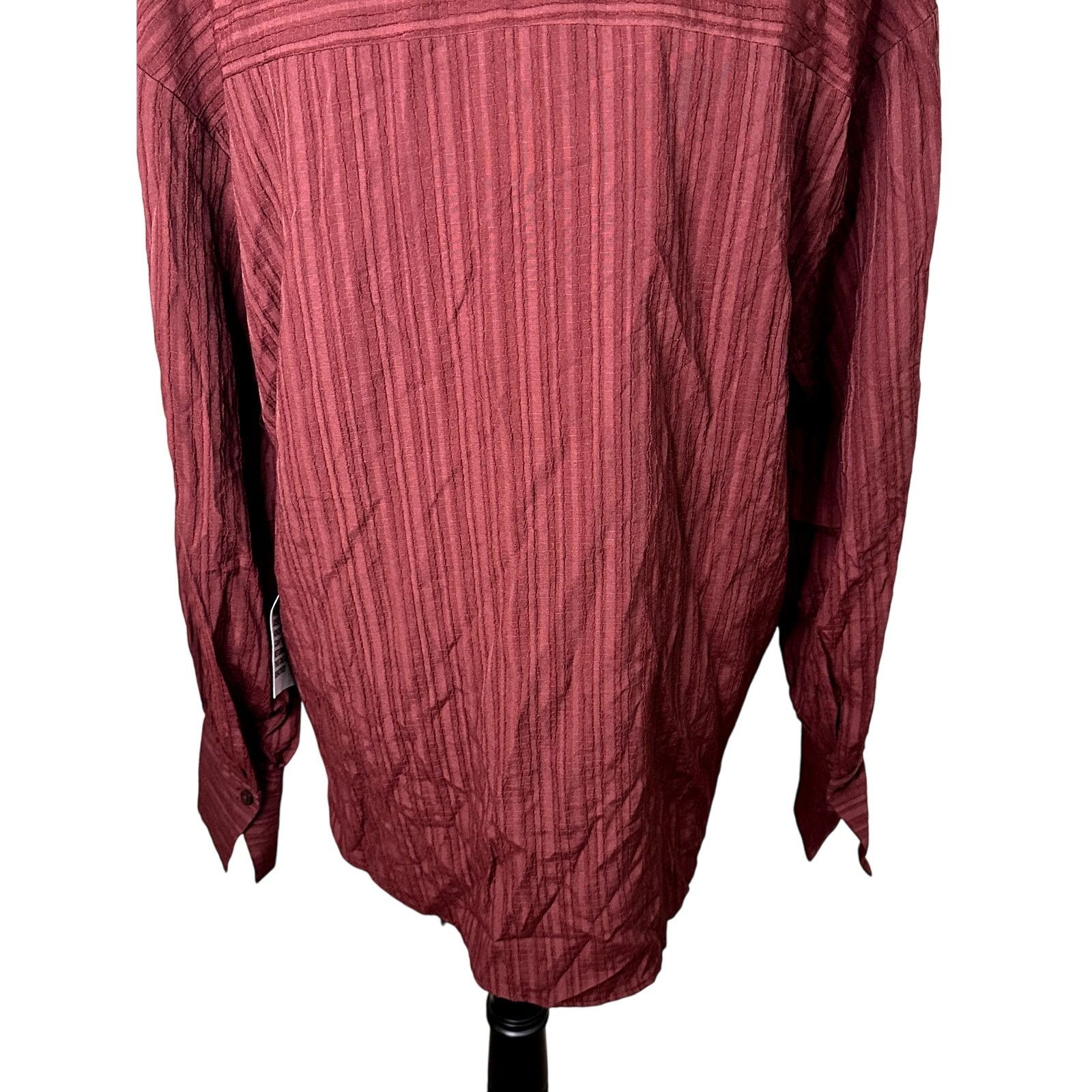 Topshop Topshop Striped Blouse Long Sleeves Burgundy Women's 4 NWT Size S / US 4 / IT 40 - 7 Thumbnail