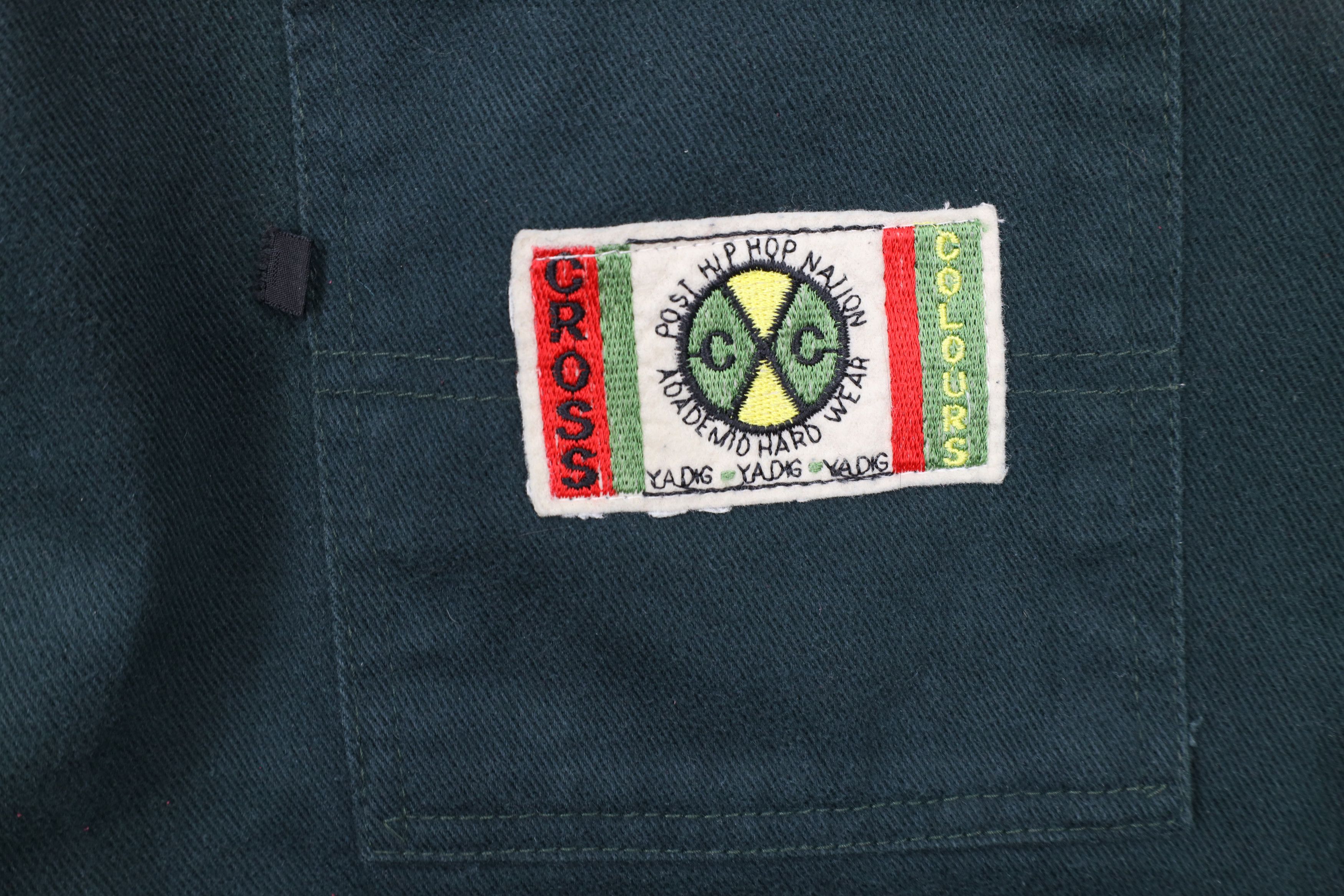 Cross Colours × Vintage Vintage 90s Cross Colours Cuff Pleated Denim Jeans Green Size US 30 / EU 46 - 12 Thumbnail