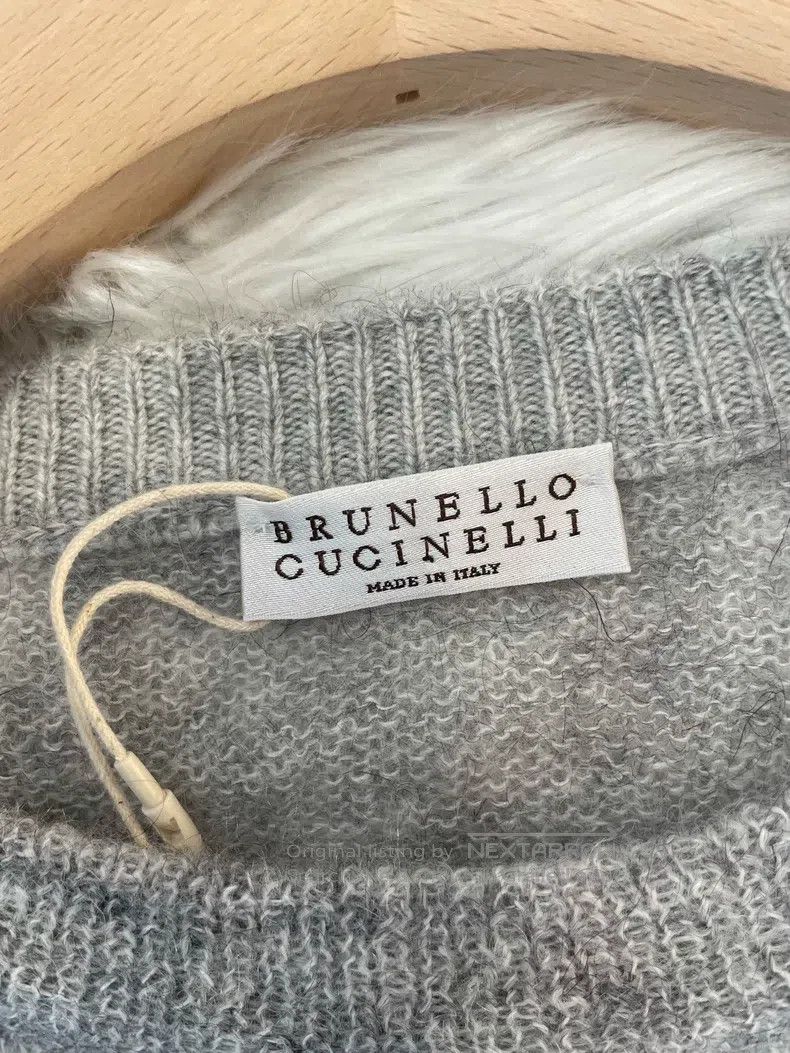 Brunello Cucinelli Brunello Cucinelli Light grey cashmere and mohair sweater Size 3XL / US 20-22 - 3 Thumbnail