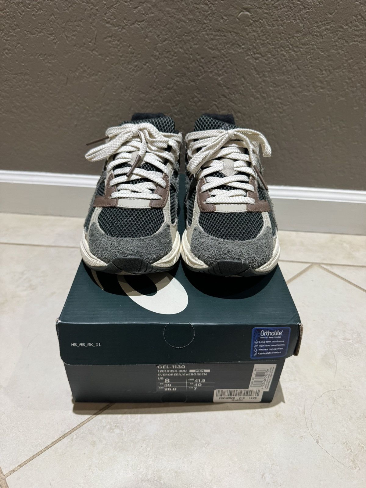 Asics 8 Asics Hal Studios Gel 1130 MK-II Forest Green Brown Orange Size US 8 / EU 41 - 2 Thumbnail