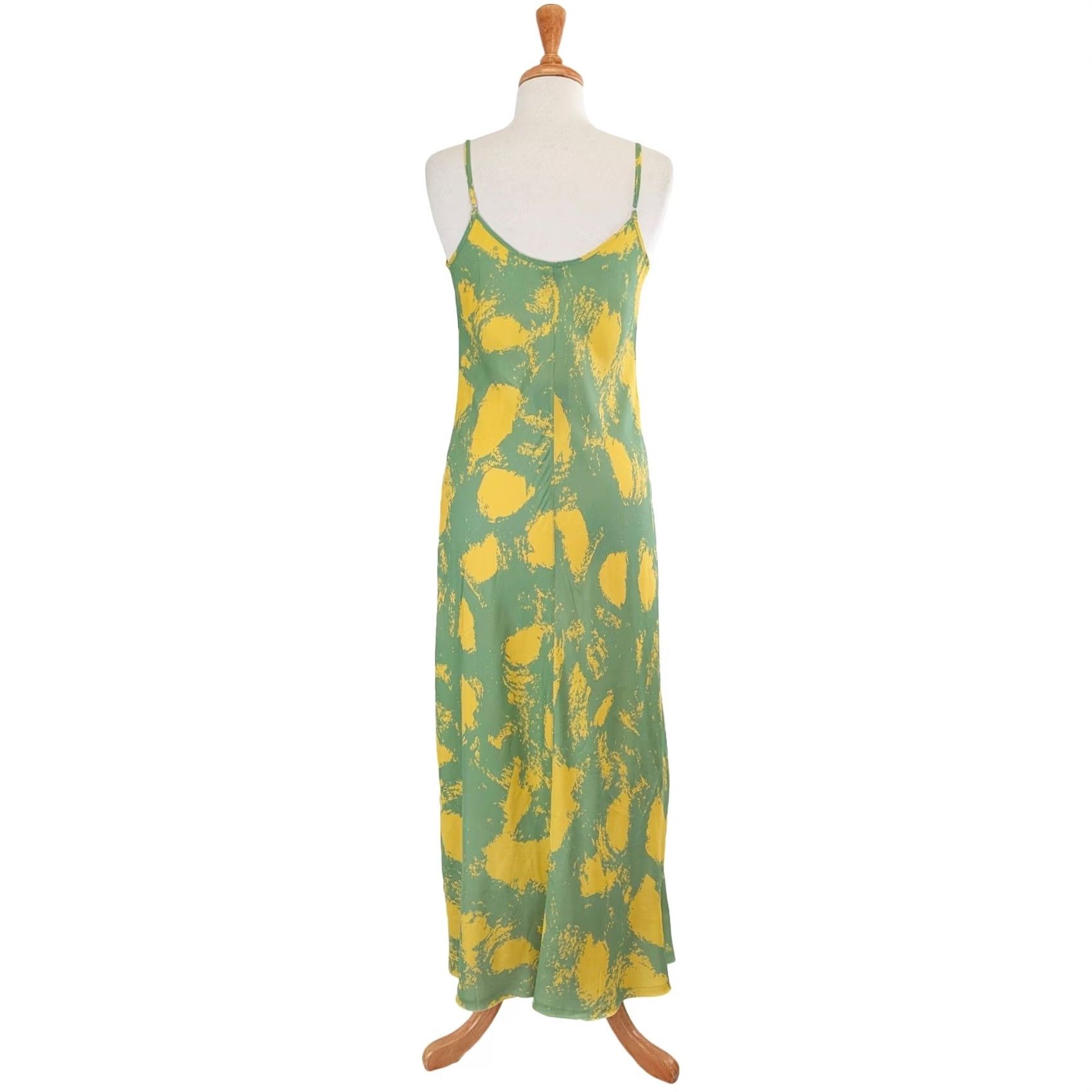 Brain Dead Brain Dead Dot Slip Dress Women’s Midi Slip Dress Lime L Adjustable Straps Sleeveless Spaghetti Neckline Daytime Casual Workwear Size L / US 10 / IT 46 - 6 Thumbnail