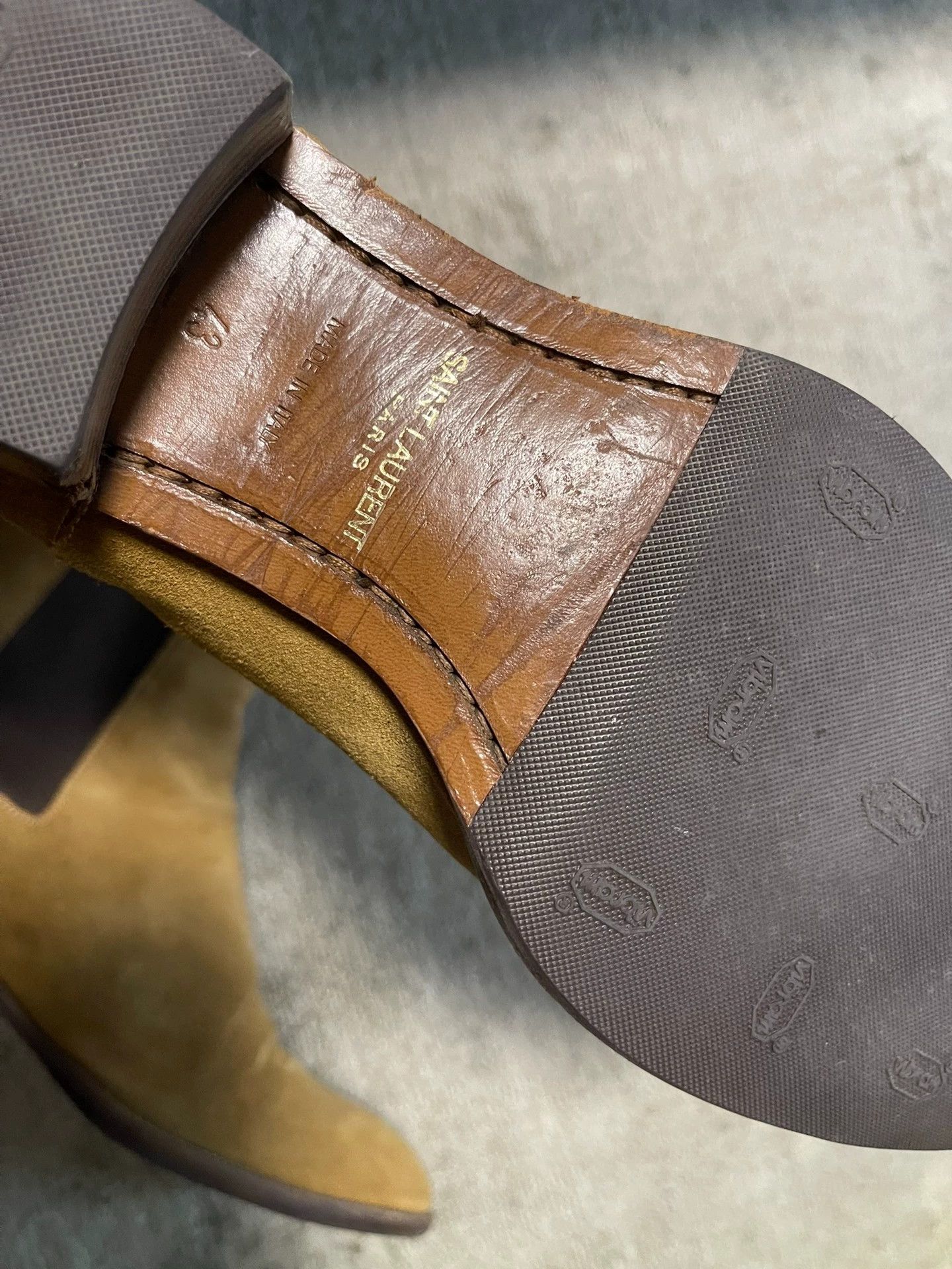 Saint Laurent Paris SLP Wyatt 40 Tan Suede Chelsea Boots 43 Size US 10 / EU 43 - 7 Thumbnail