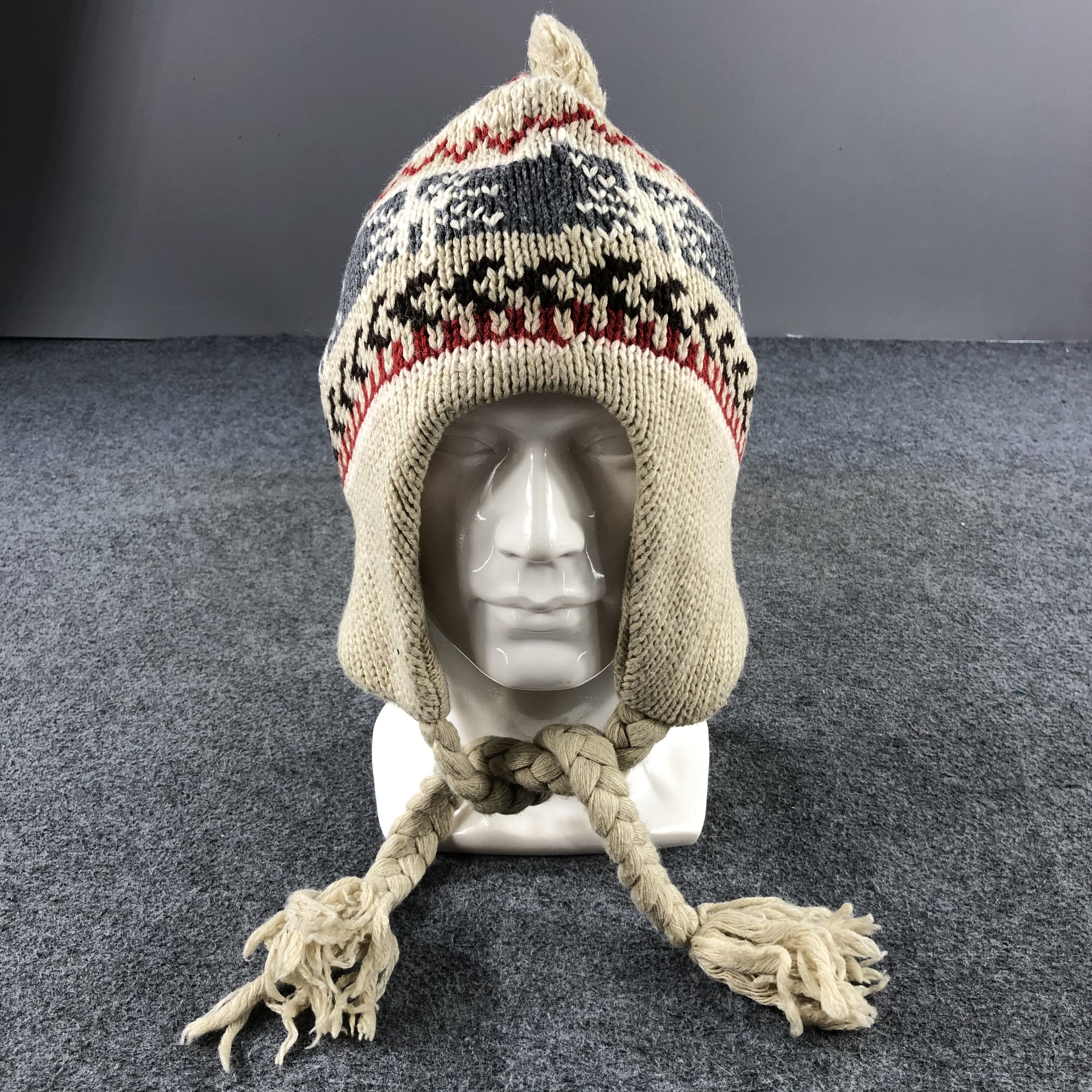 Vintage Ushanka Earflap Bobble Beanie Snowcap Snow Hat B490 Size ONE SIZE - 1 Thumbnail