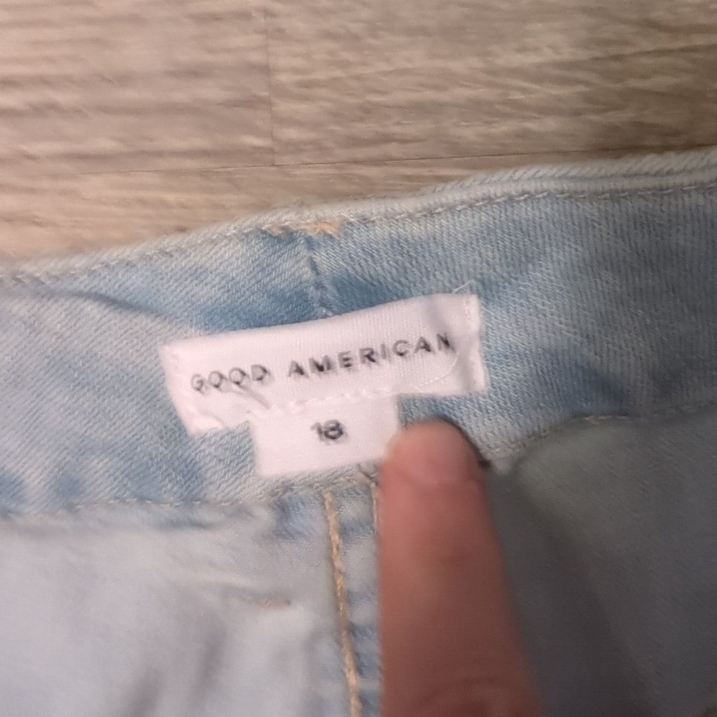 Good American Good American Good Waist distressed Skinny Cropped Jean sz18 Size 40" / US 18 - 4 Thumbnail