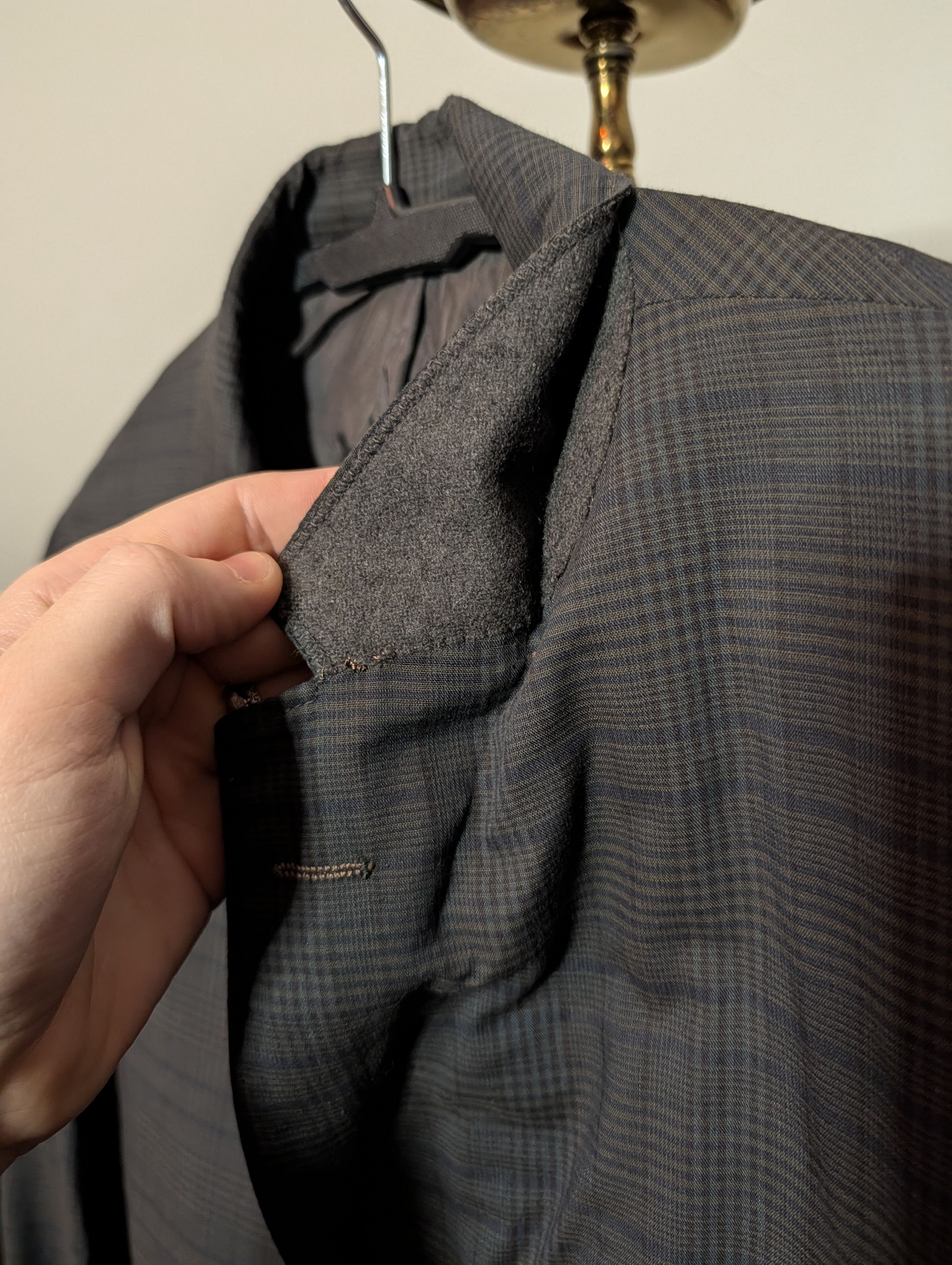 Vintage MAVEST vtg gray/green plaid MiUSA cotton sport coat Size 38S - 5 Thumbnail