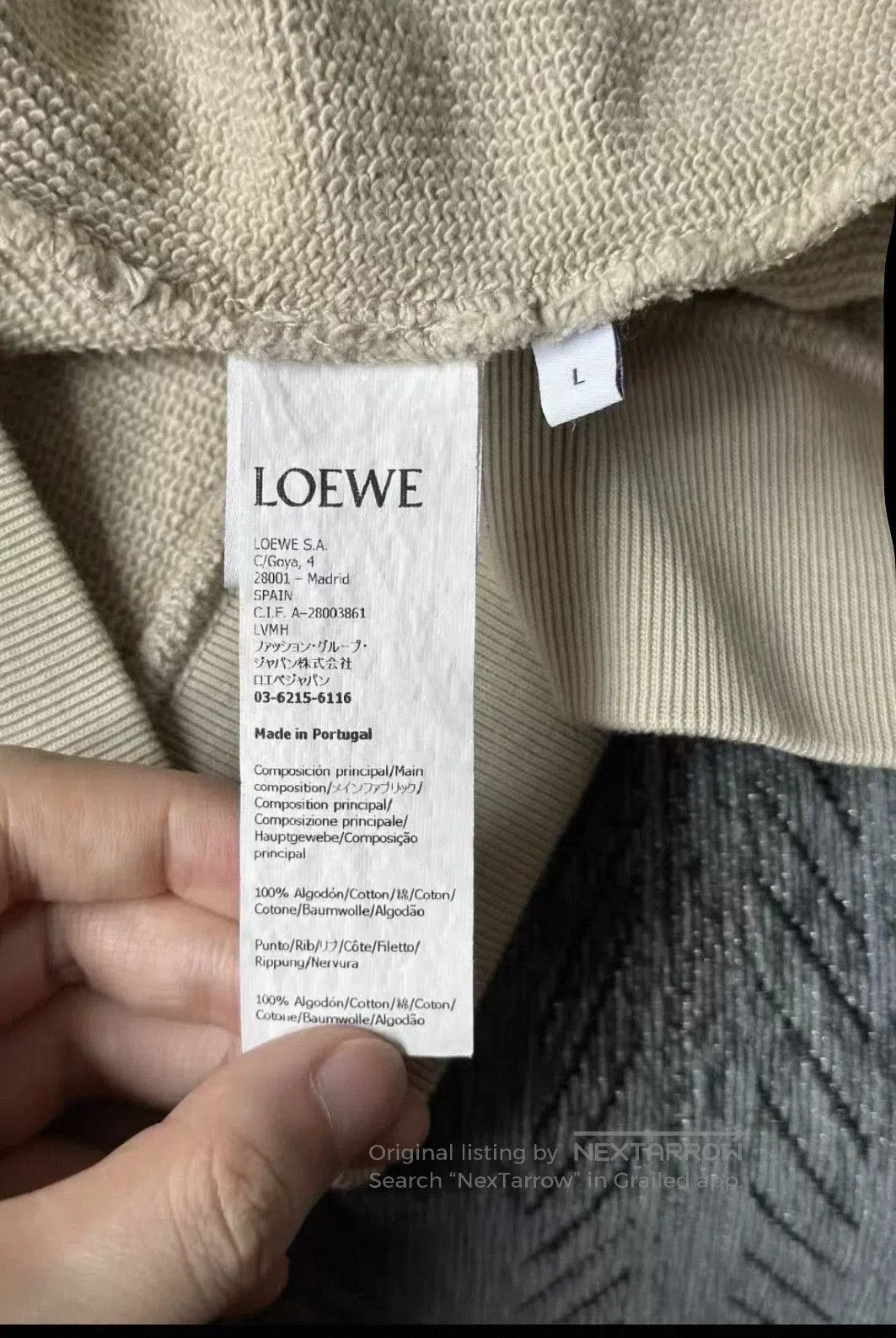 Loewe Loewe New Gray Sweatshirt with Logo Design. Size US L / EU 52-54 / 3 - 4 Thumbnail