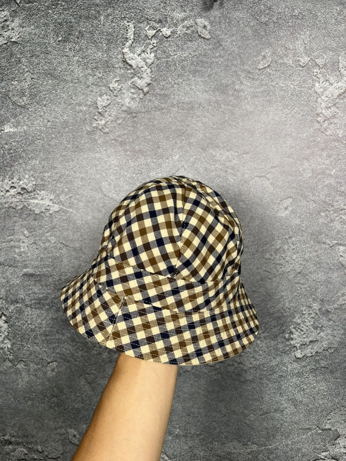 Aquascutum Vintage 90s Aquascutum Reversible Checkered Panama Hat Size ONE SIZE - 7 Thumbnail