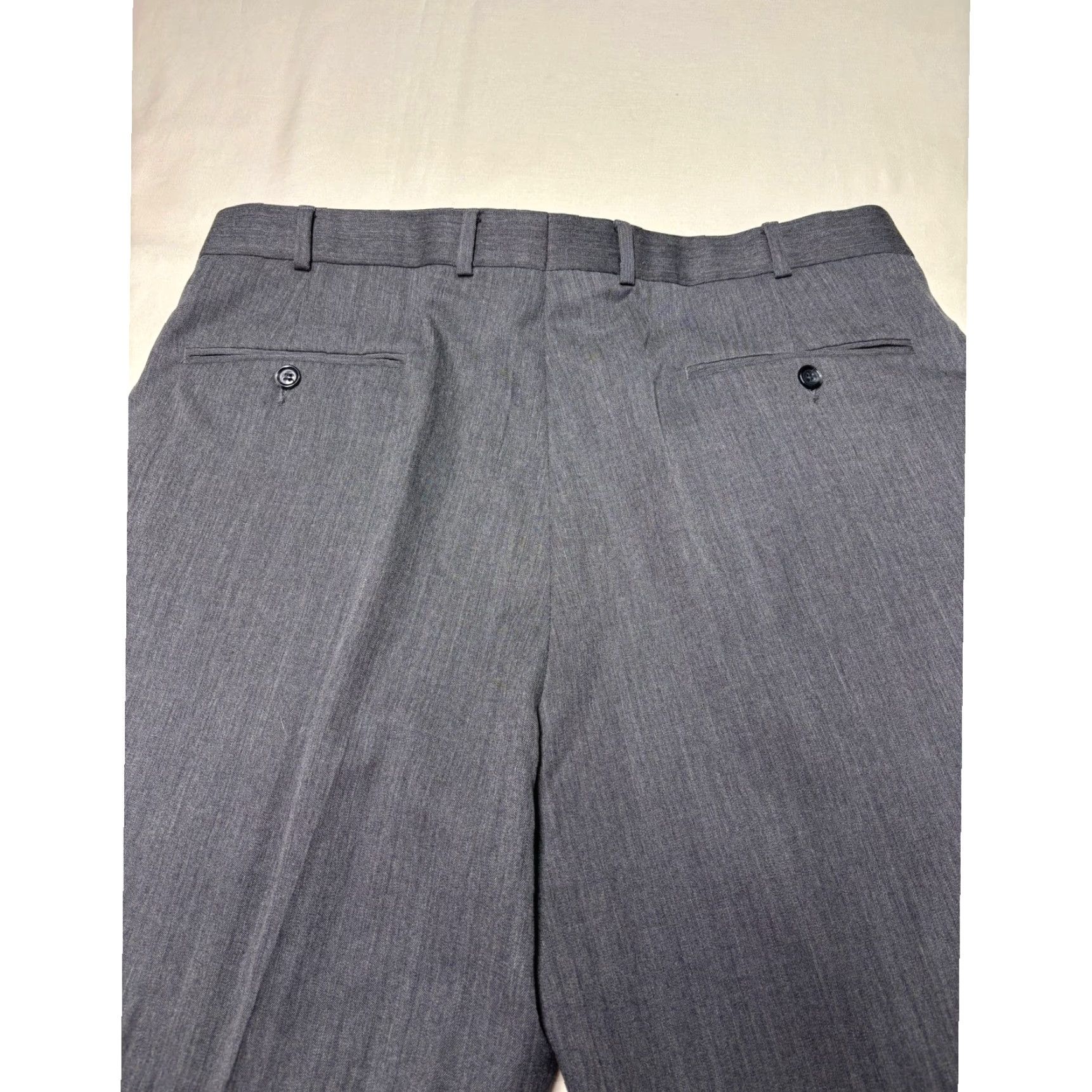 Brooks Brothers Brooks Brothers Mens Dress Pants Wool 100% Pleated Cuffed Gray 38x30 Canada Regular Fit Front Zip Button Pockets Straight Classic Dress Trousers Size US 37 - 7 Thumbnail