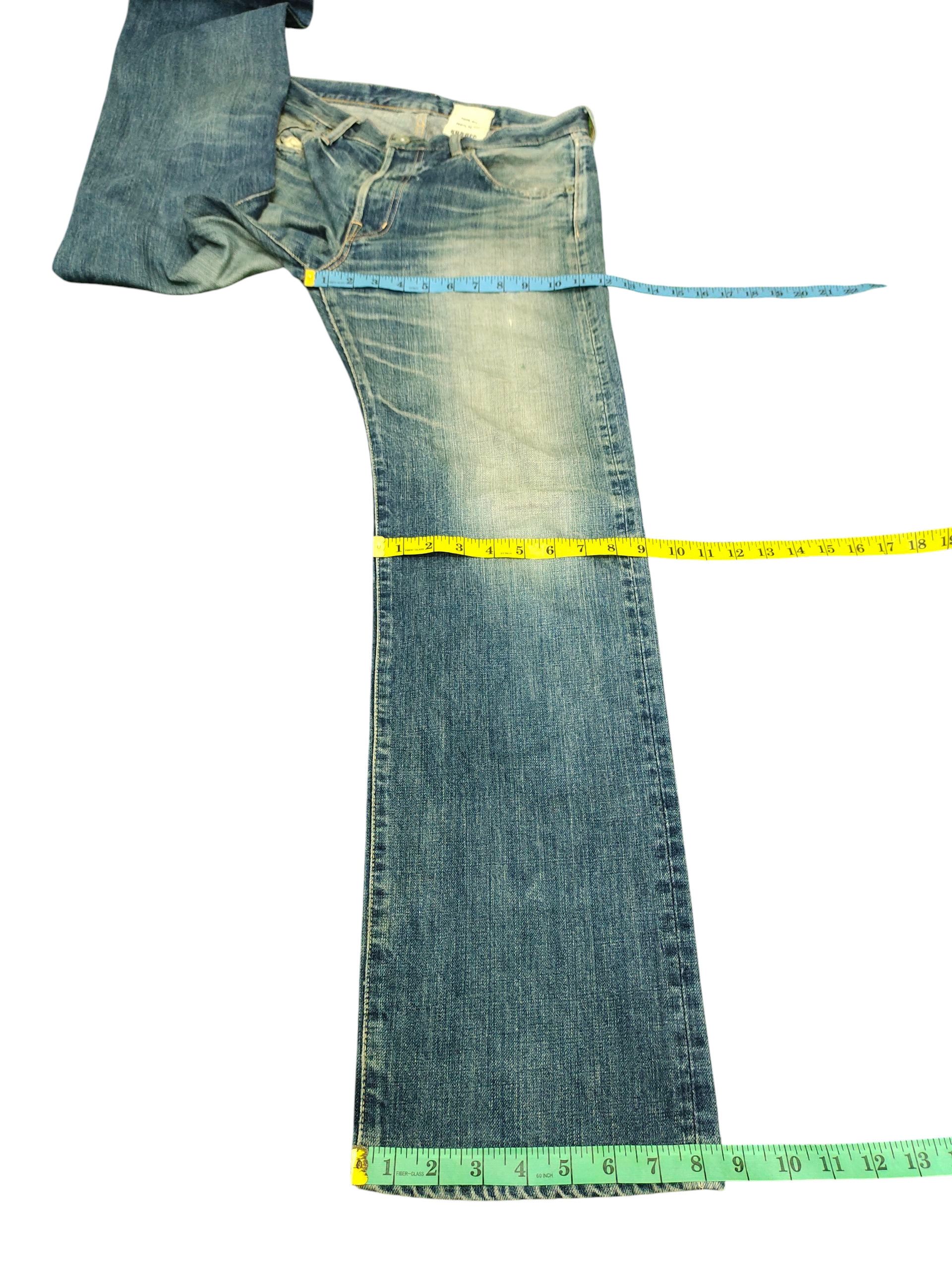Kapital Quadro Japan Jeans - Clawmark Distress Faded Denim Size US 32 / EU 48 - 15 Thumbnail