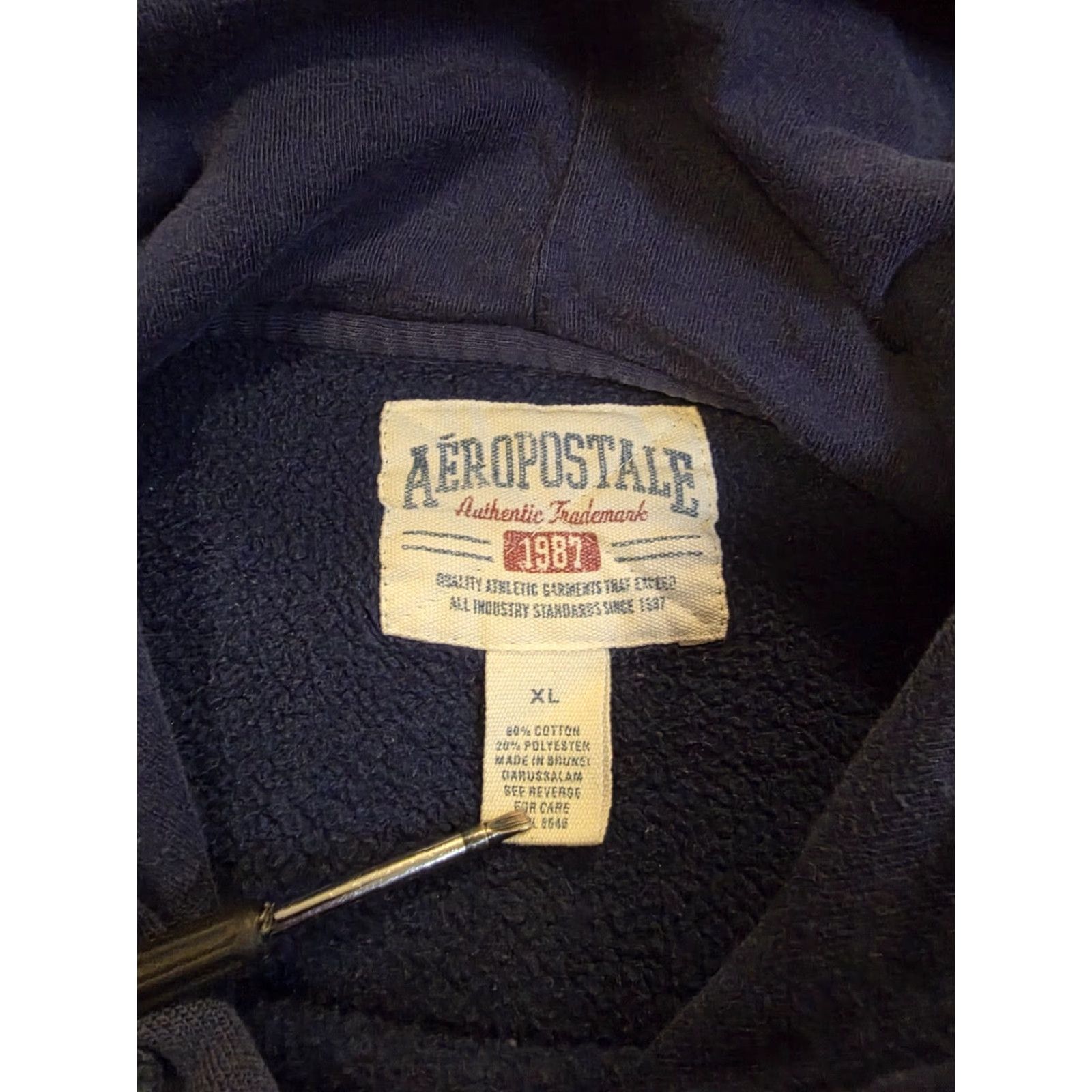 Aeropostale VINTAGE Aeropostale Heavyweight Embroidered Hoodie State Champs Blue Men XL Pullover Crew Neck Hooded Pockets 90s Classic Size US XL / EU 56 / 4 - 7 Thumbnail
