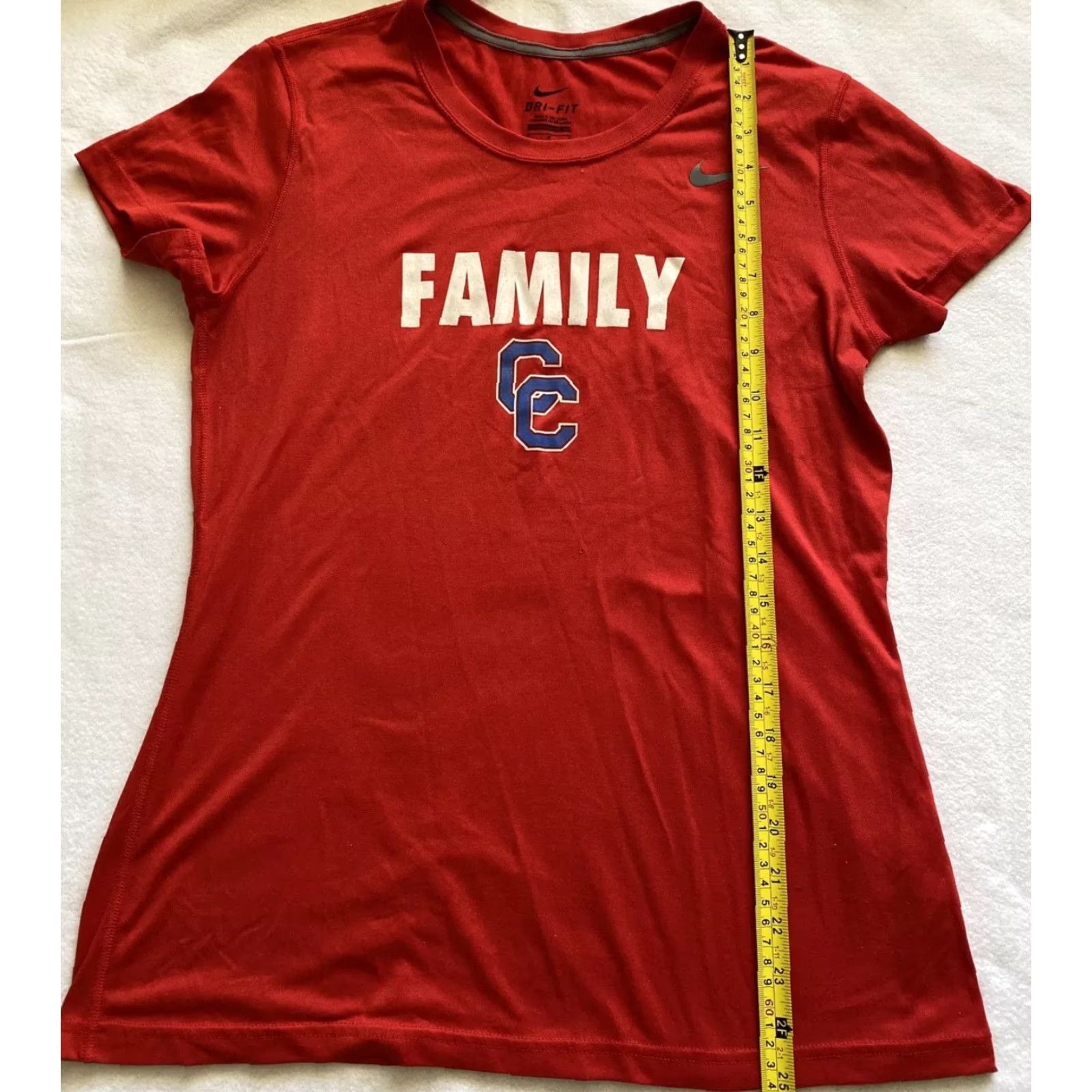 Nike Nike Dri-Fit T Shirt Top Women’s M Red Running Crew Neck Short Sleeve Pullover Athletic Breathable Reflective Size M / US 6-8 / IT 42-44 - 5 Thumbnail
