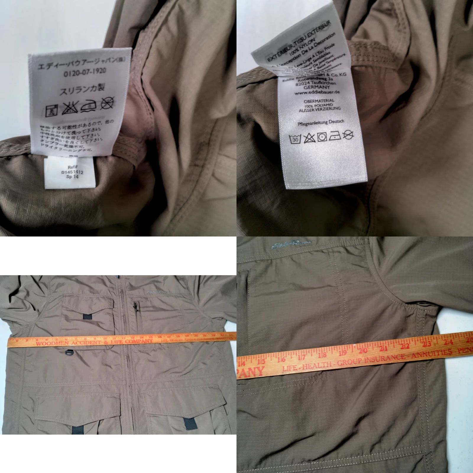 Eddie Bauer VINTAGE Eddie Bauer Travex Jacket Men L Khaki Rip Stop Utility Outdoors Travel Jacket Size US L / EU 52-54 / 3 - 8 Thumbnail