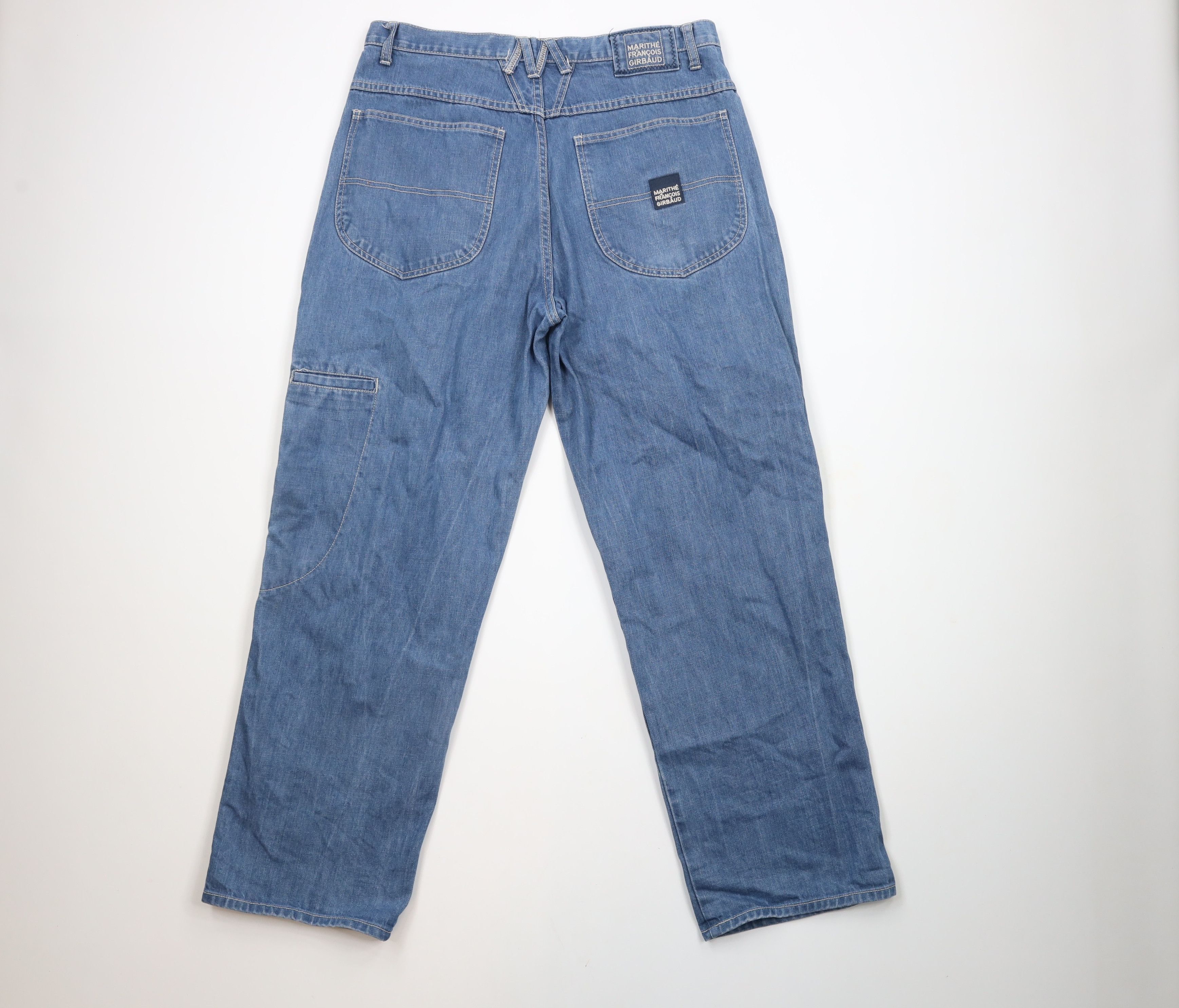 Marithe + Francois Girbaud × Vintage Vintage 90s Marithe Francois Girbaud Wide Leg Denim Jeans Size US 36 / EU 52 - 10 Thumbnail