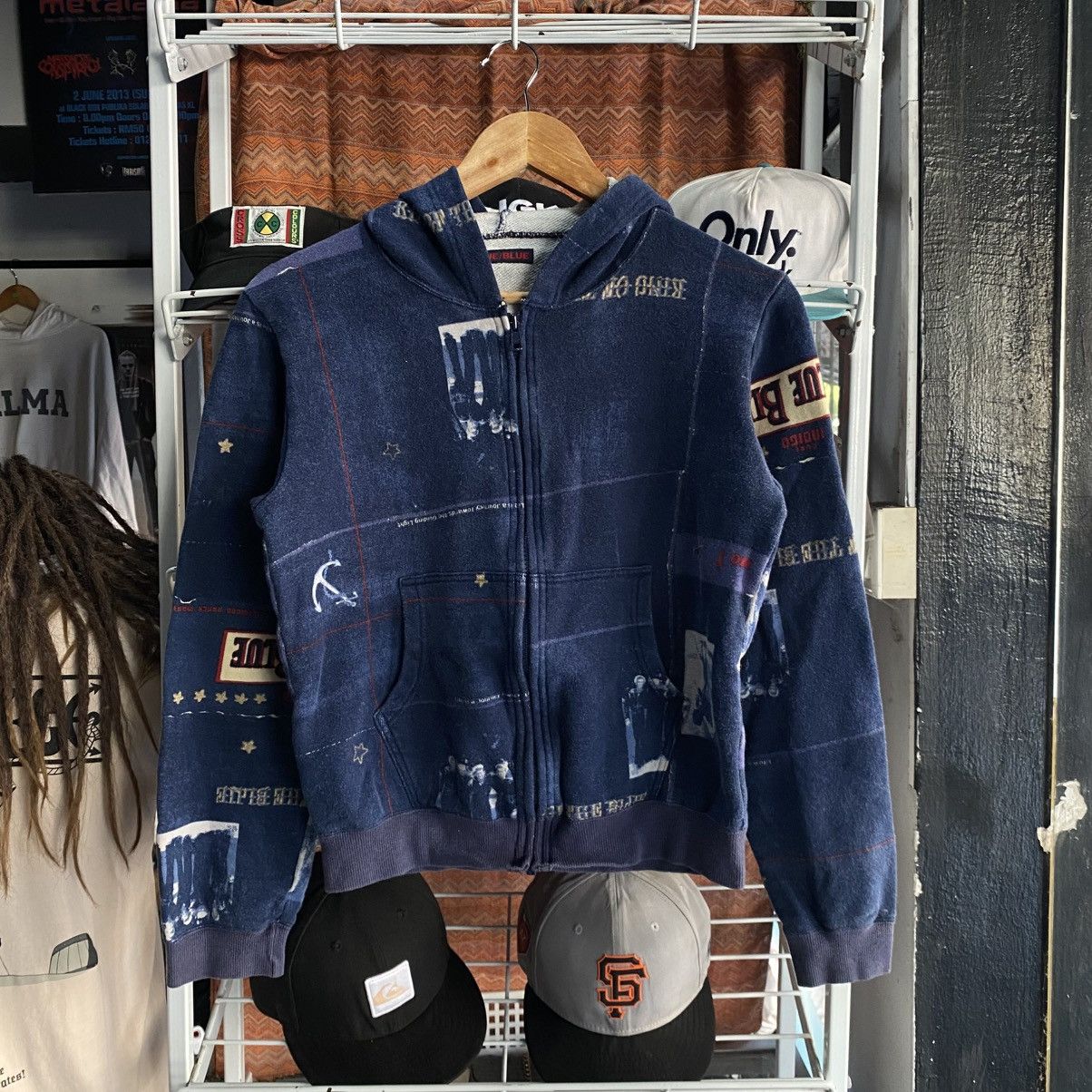 Blue Blue Japan Blue Blue Japan Full Print Indigo Zipper Hoodie XS Size US XS / EU 42 / 0 - 1 Thumbnail