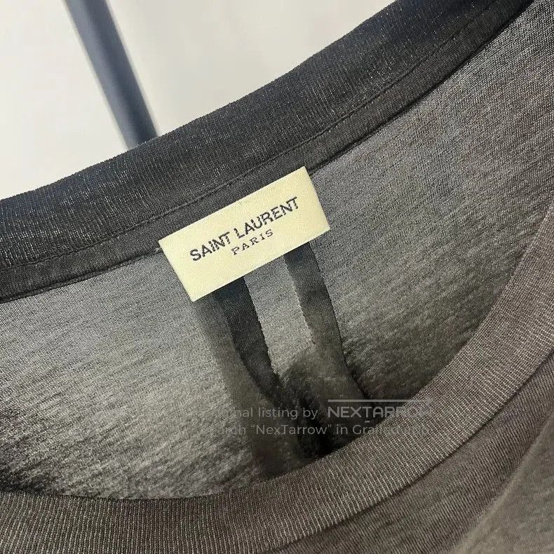 Saint Laurent Paris SAINT LAURENT Distressed Short Sleeve T. Size US XL / EU 56 / 4 - 3 Thumbnail