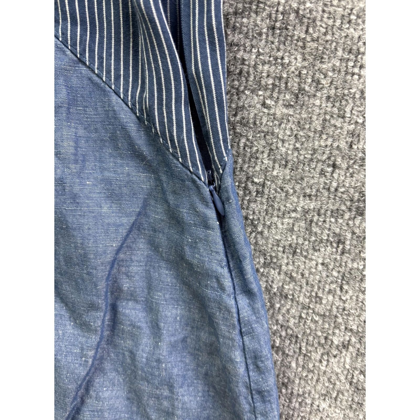 Vintage Skunkfunk Dress Womens 3 Blue Stripe Short Sleeve T Shirt Casual Lyocell Zip Dress Size XS / US 0-2 / IT 36-38 - 6 Thumbnail