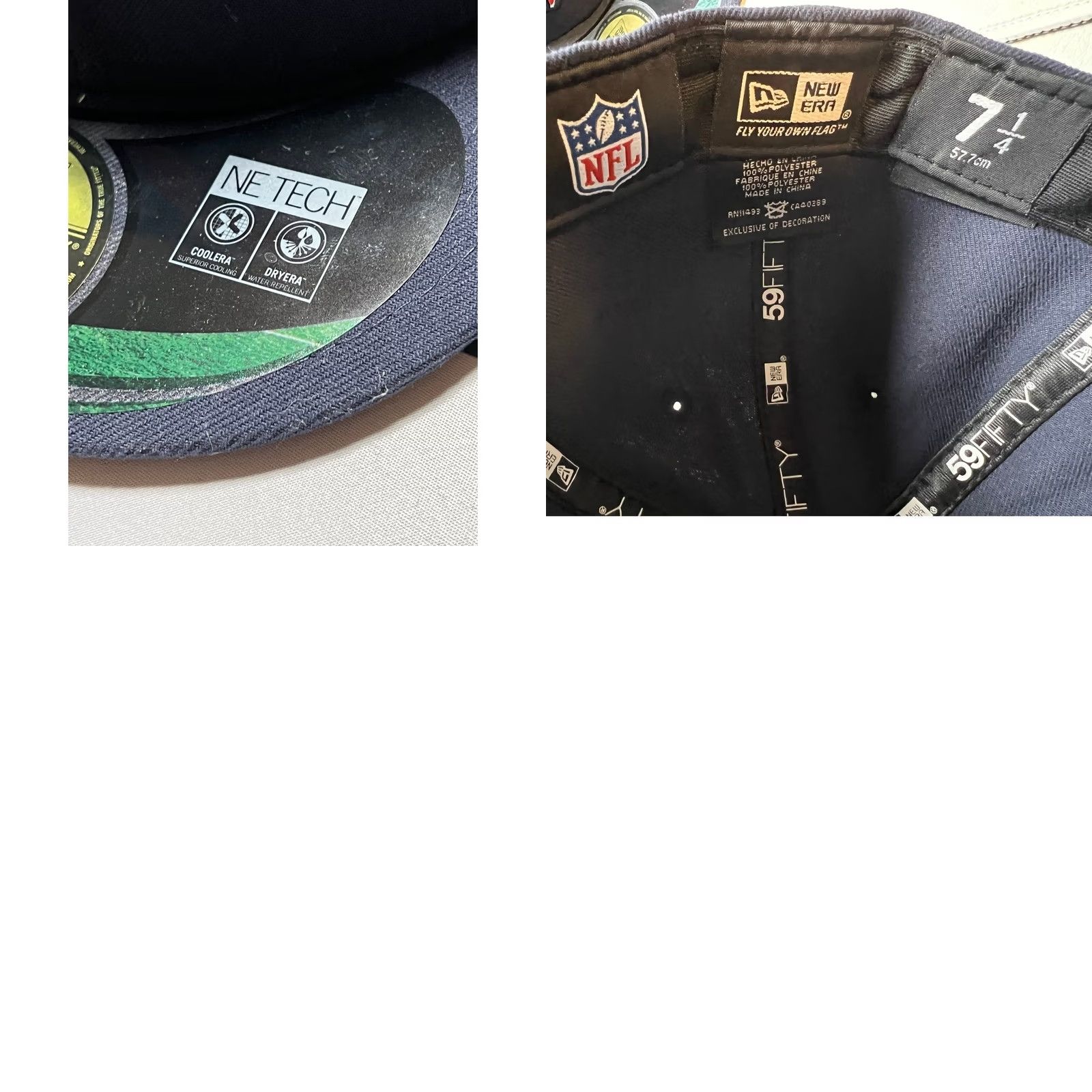 New Era New Era 59FIFTY Hat Mens 7 1/4 Navy Houston Texans NFL On-Field Fitted Cap Size ONE SIZE - 8 Thumbnail
